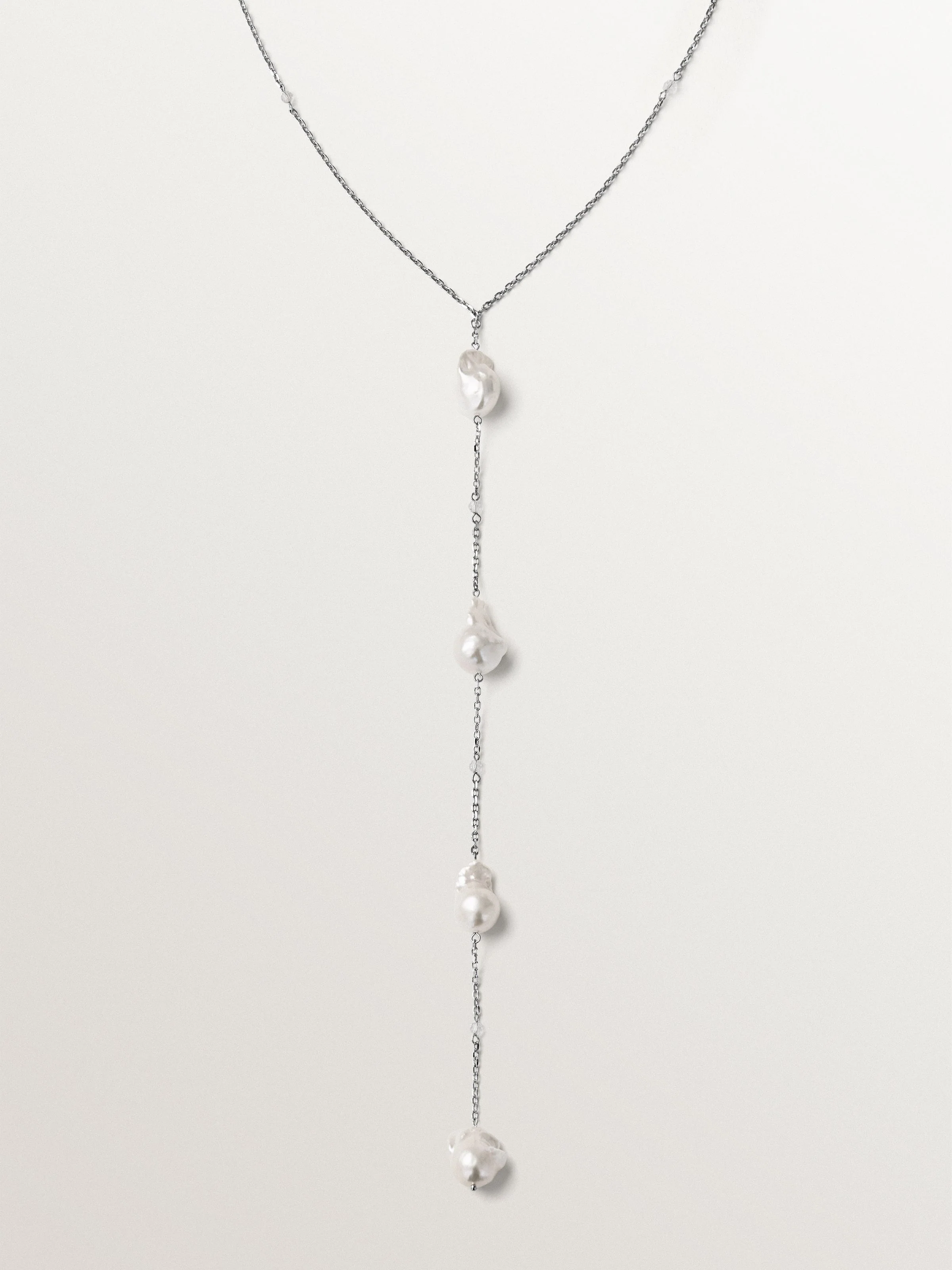 Collar con perlas barrocas y cristales