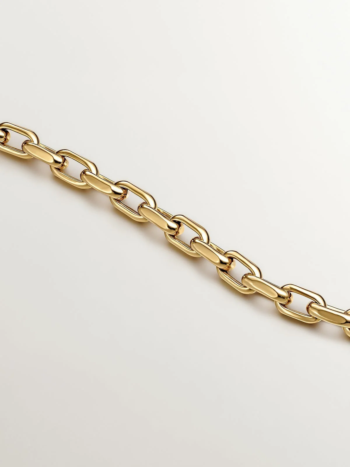 Collar de eslabones forza 45 cm de plata 925 bañada en oro amarillo de 18K - Image 3