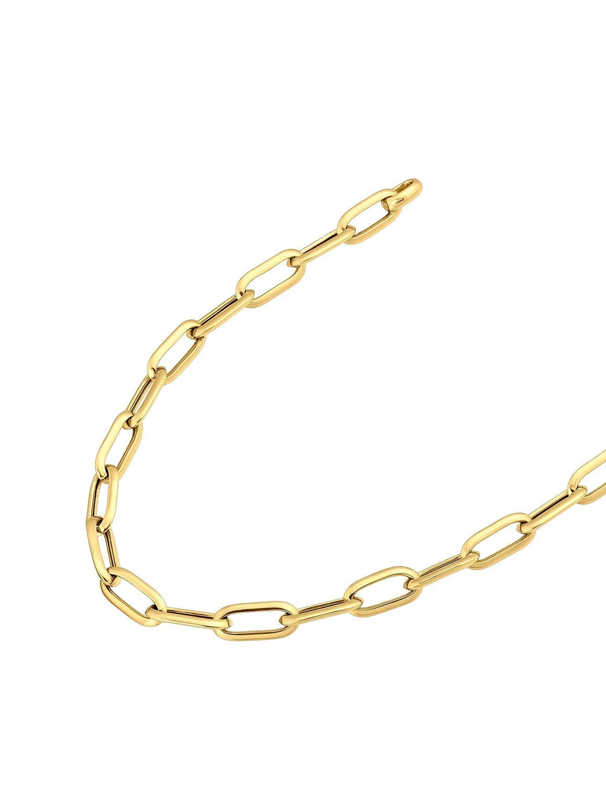 Collar de eslabones rectangulares 45 cm de plata 925 bañada en oro amarillo de 18K - Image 10