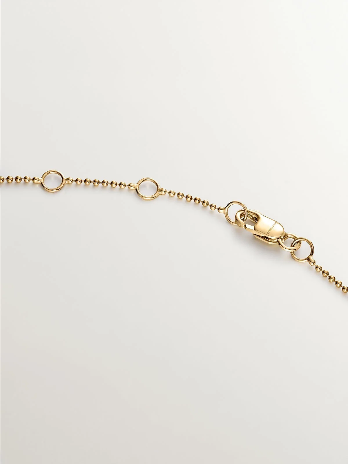 Collar de oro amarillo de 18K con efecto envejecido y diamantes en talla brillante - Image 7