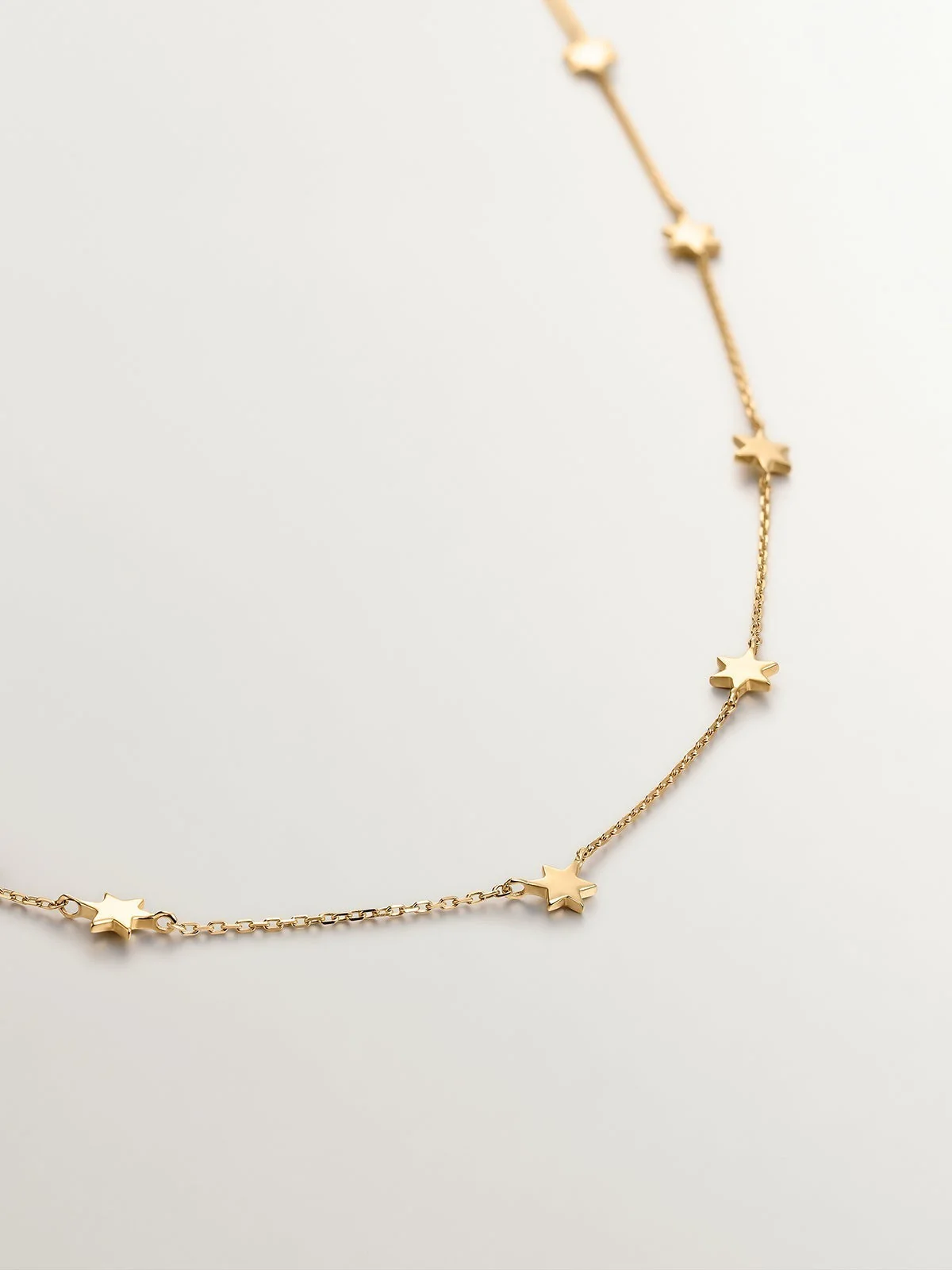 Collar de oro amarillo de 9K con estrellas - Image 3