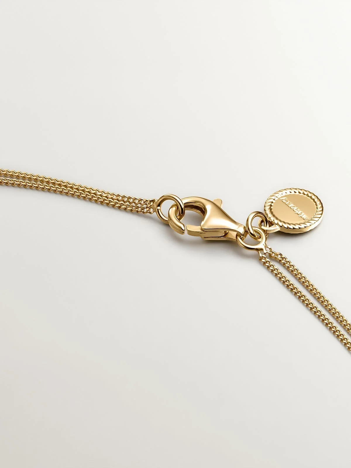 Collar de plata 925 bañada en oro amarillo de 18K con jade rojo - Image 7