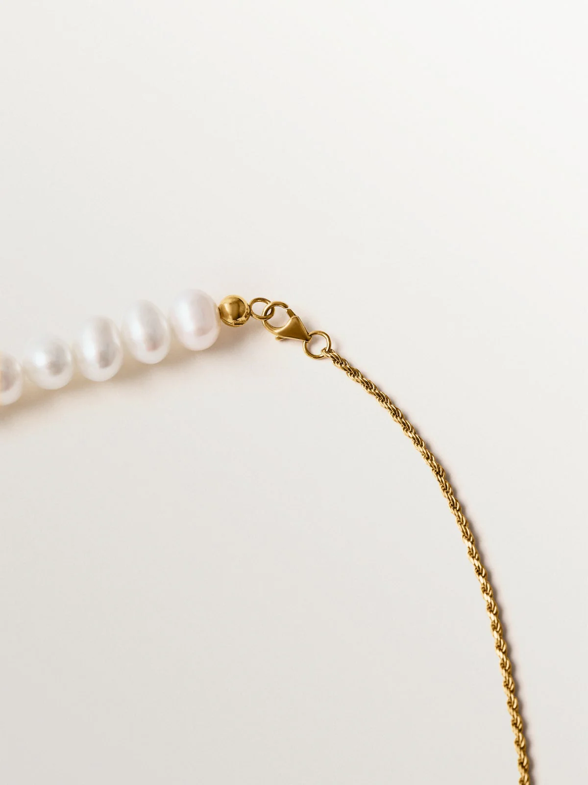 Collar de plata 925 bañada en oro amarillo de 18K con perlas - Image 3