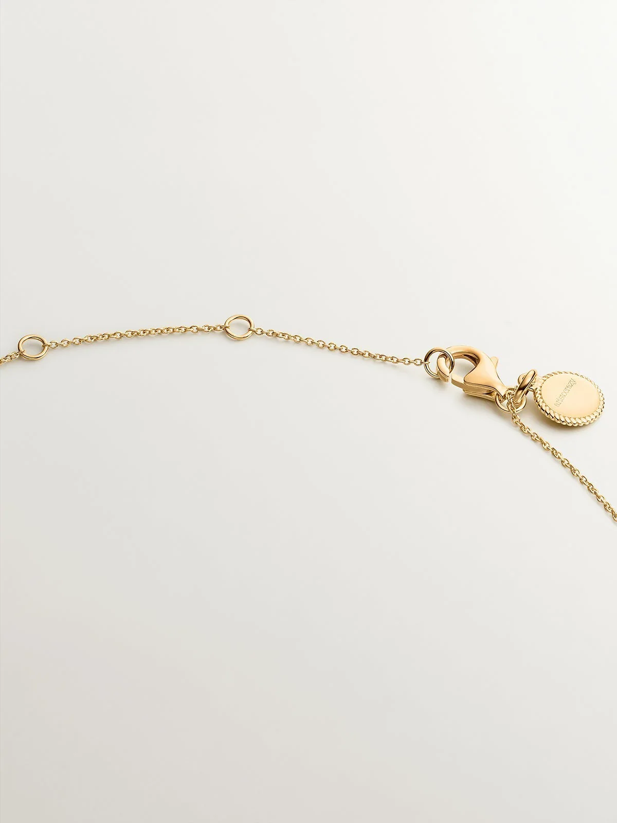 Collar de plata 925 bañada en oro amarillo de 18K con rodolitas y topacios - Image 9