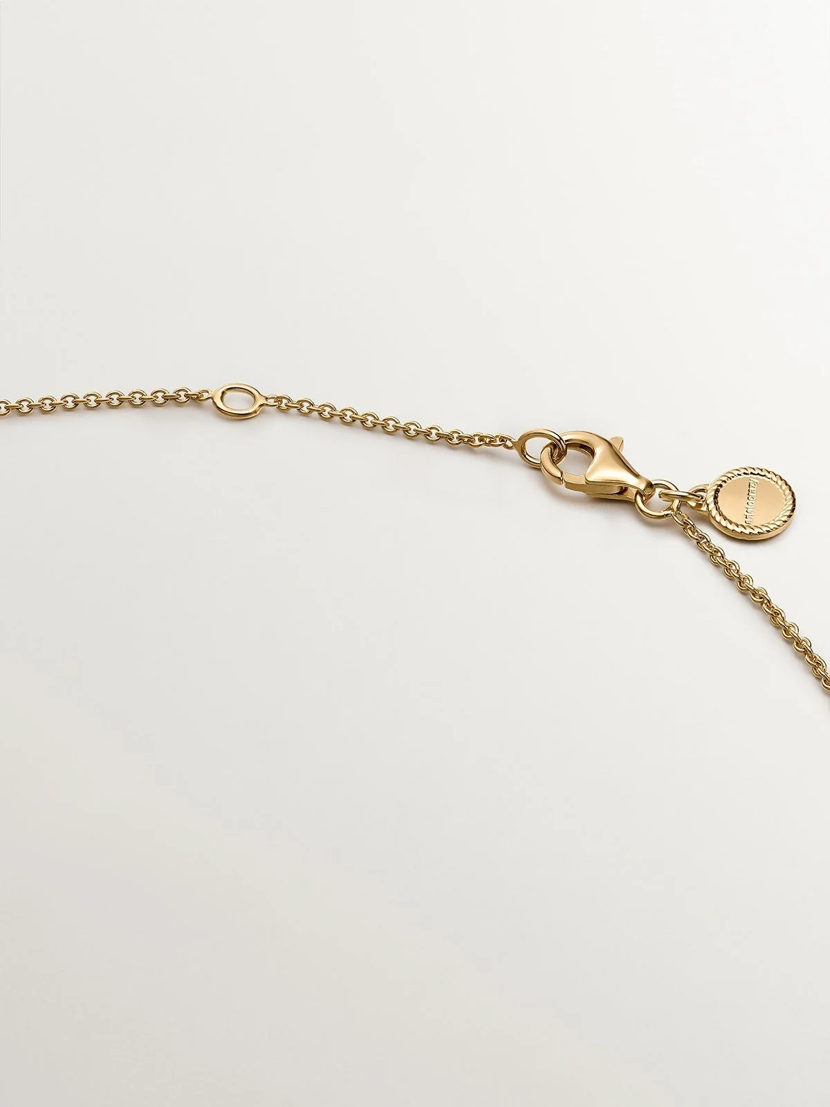 Collar de plata 925 bañada en oro amarillo de 18K con textura de bambú - Image 7