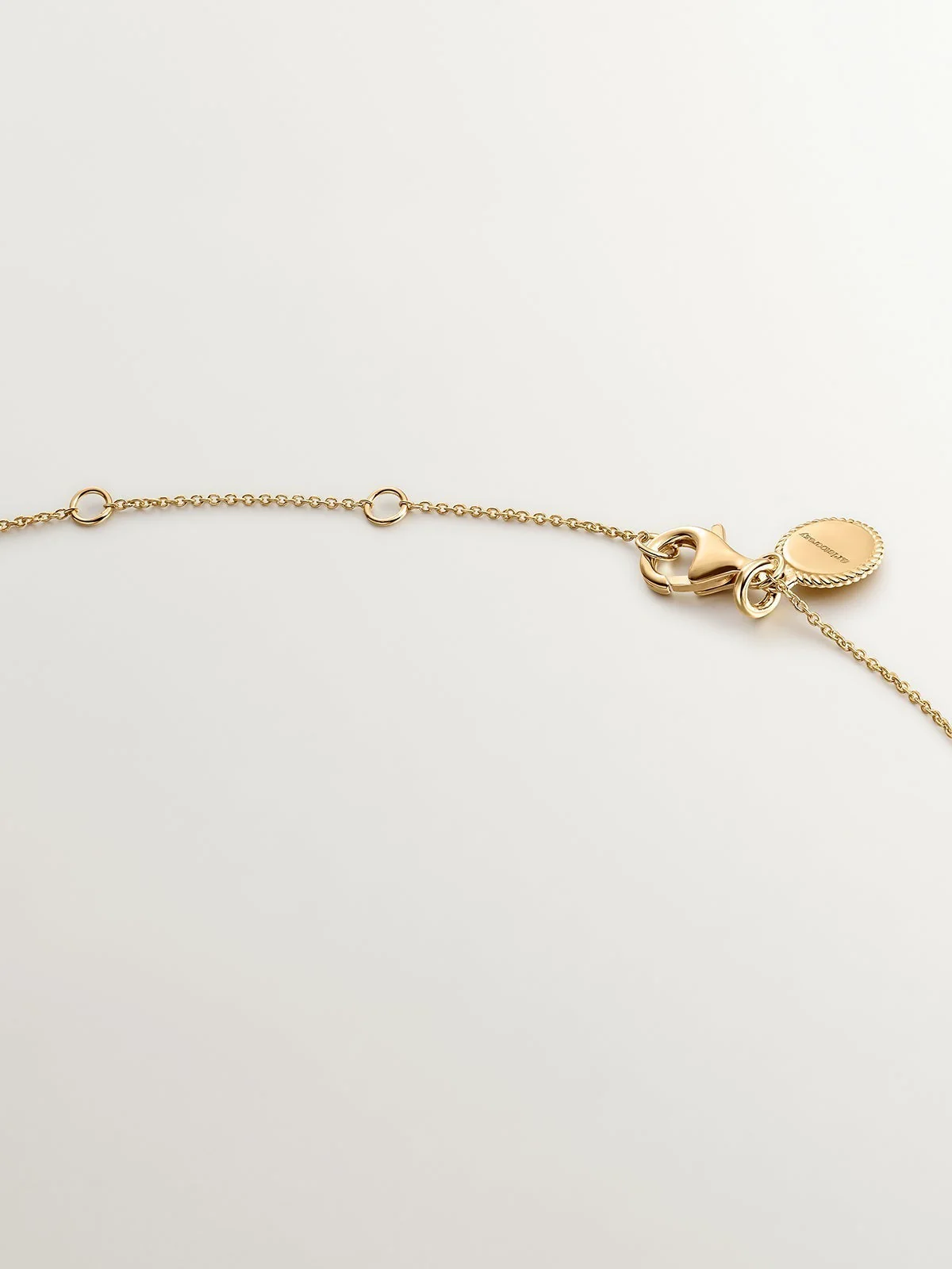 Collar de plata 925 bañada en oro amarillo de 18K con topacios blancos - Image 7