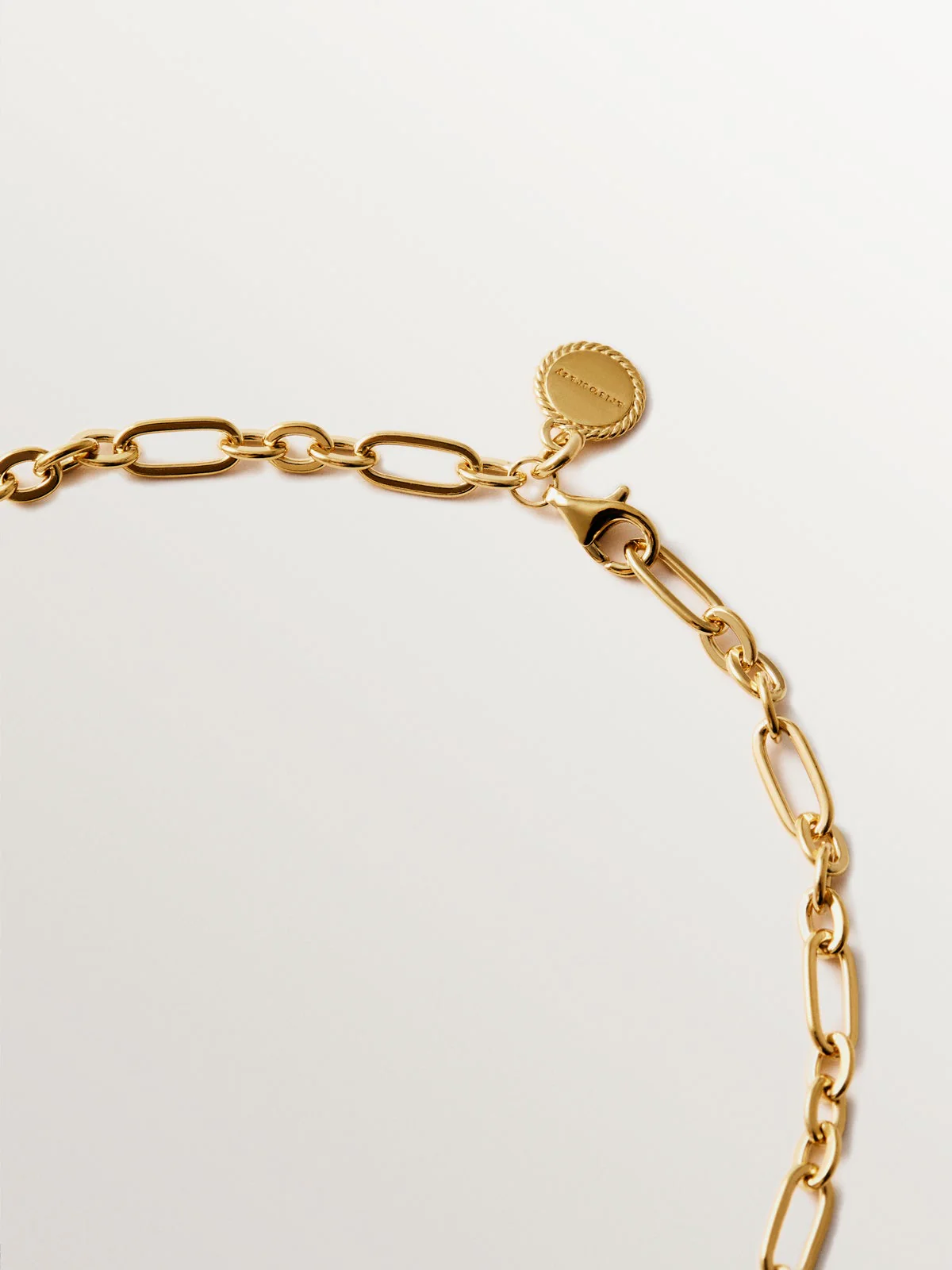 Collar de plata 925 bañada en oro amarillo de 18K con topacios blancos - Image 5
