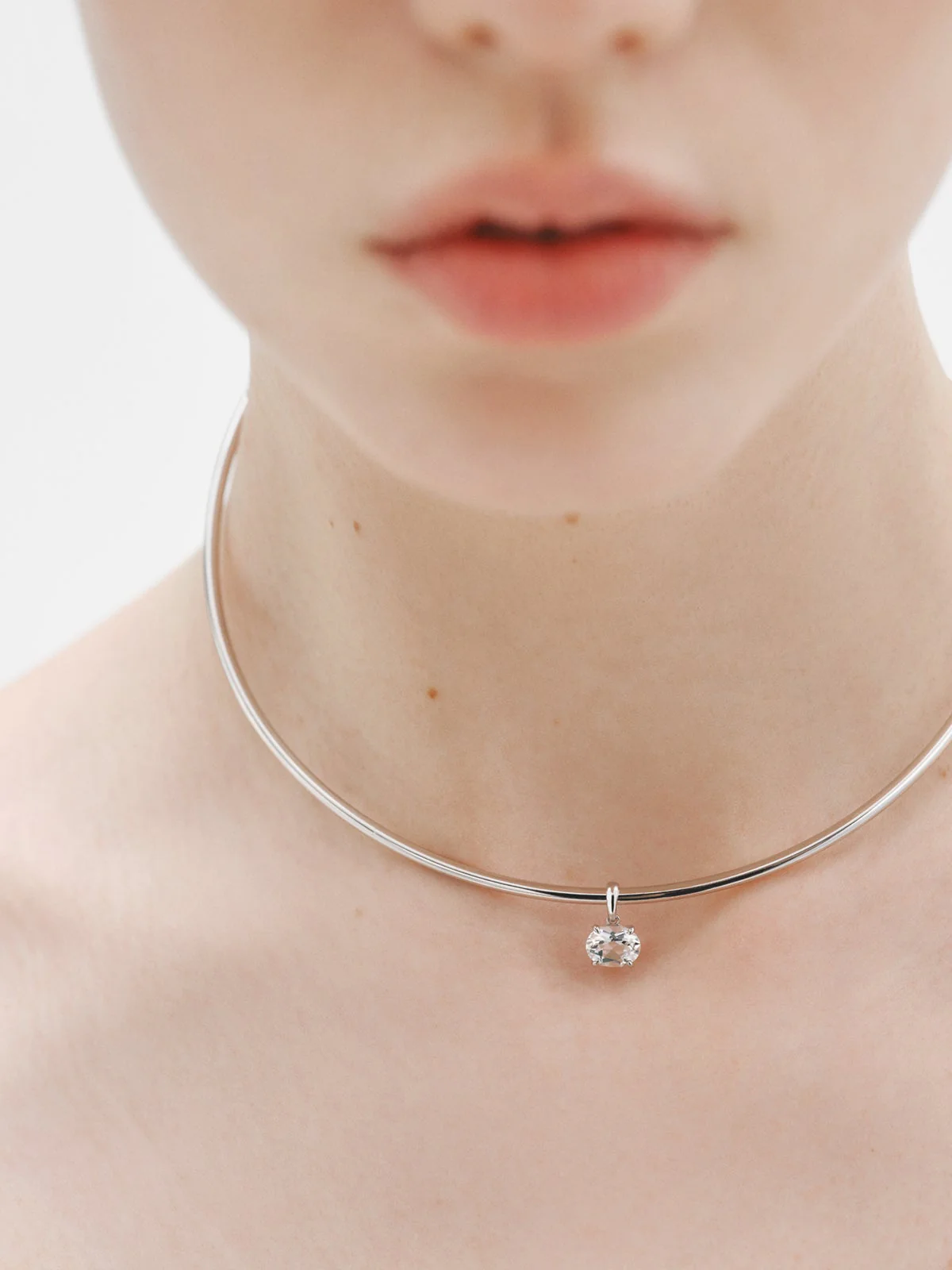 Collar de plata 925 con cuarzo blanco - Image 2