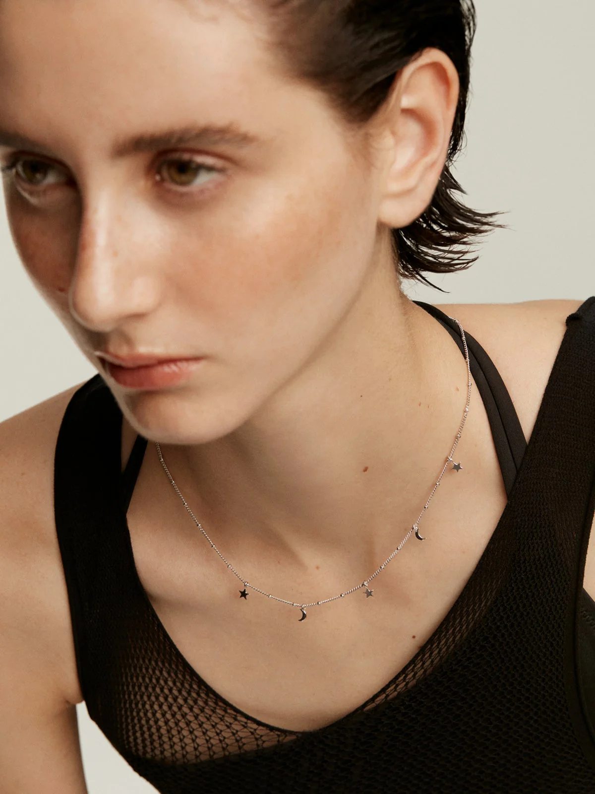 Collar de plata 925 con estrellas y lunas - Image 2