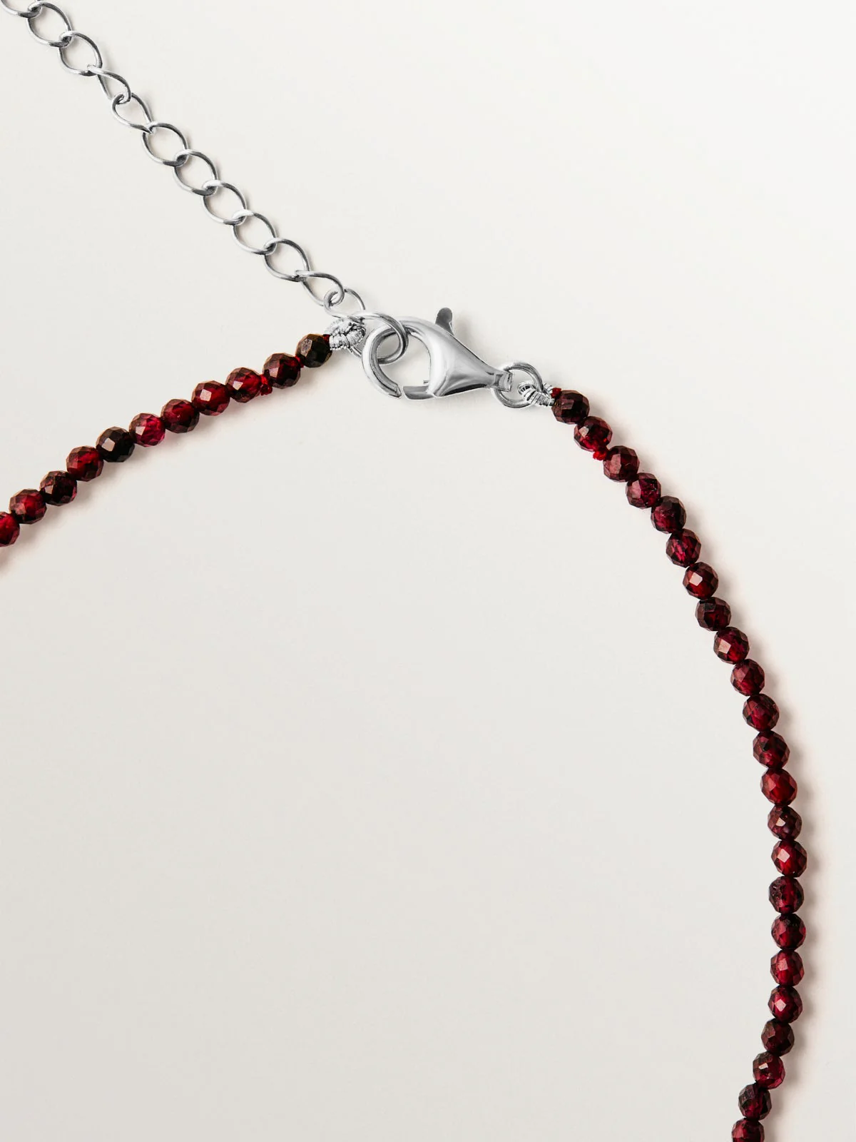 Collar de plata 925 con granates y perla - Image 7