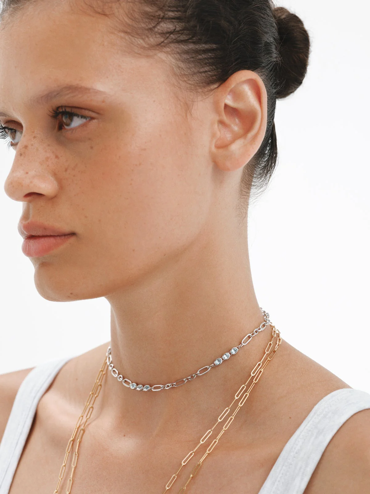 Collar de plata 925 con topacios azul sky - Image 6