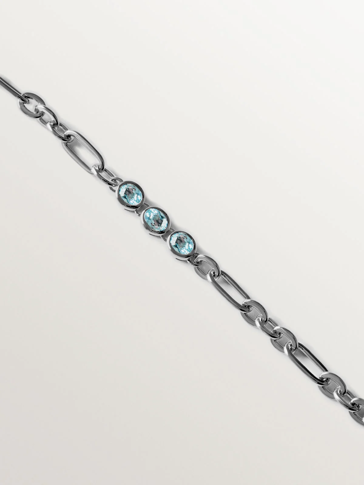 Collar de plata 925 con topacios azul sky - Image 7
