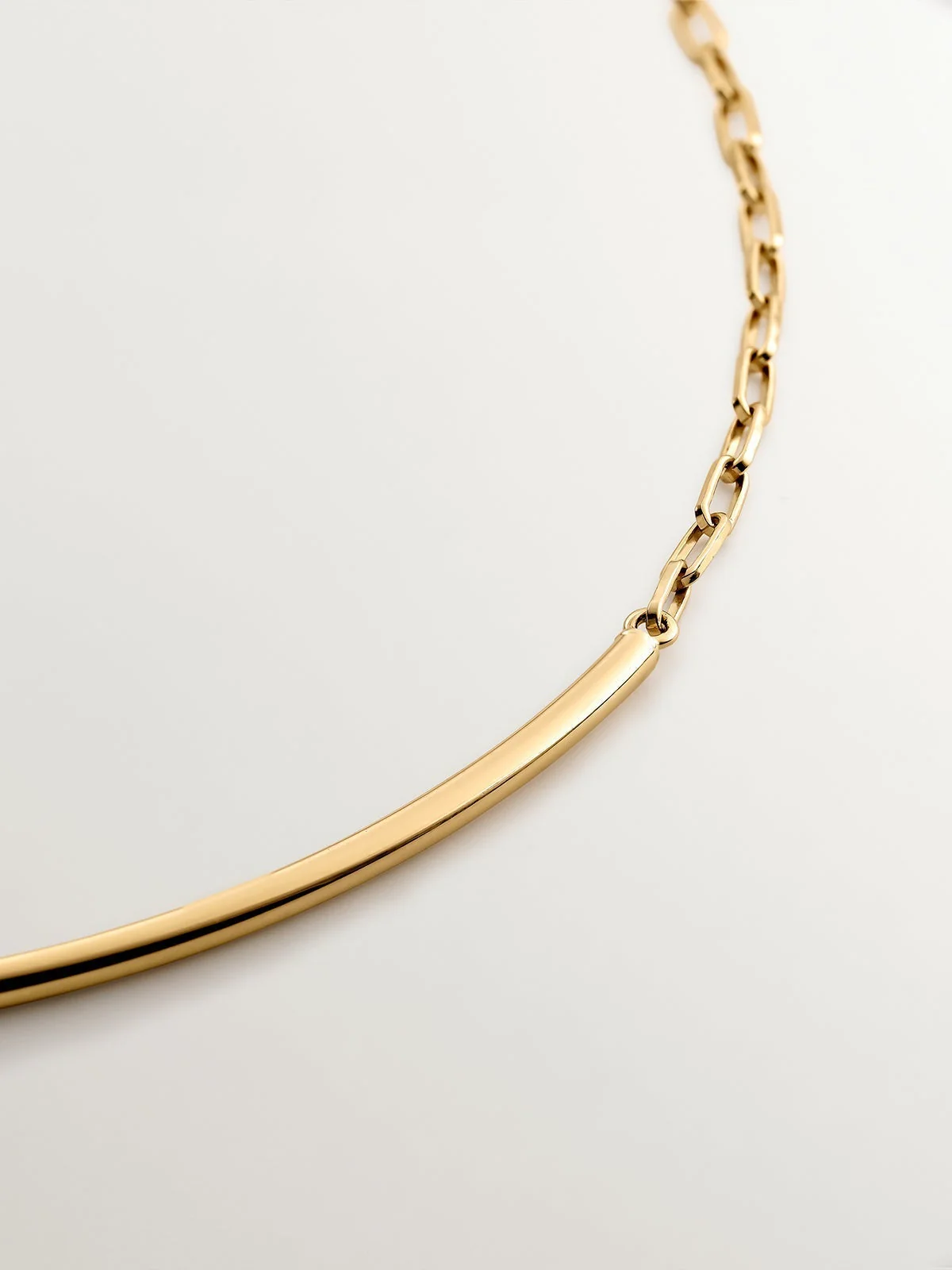 Collar rígido de plata 925 bañada en oro amarillo de 18K - Image 3