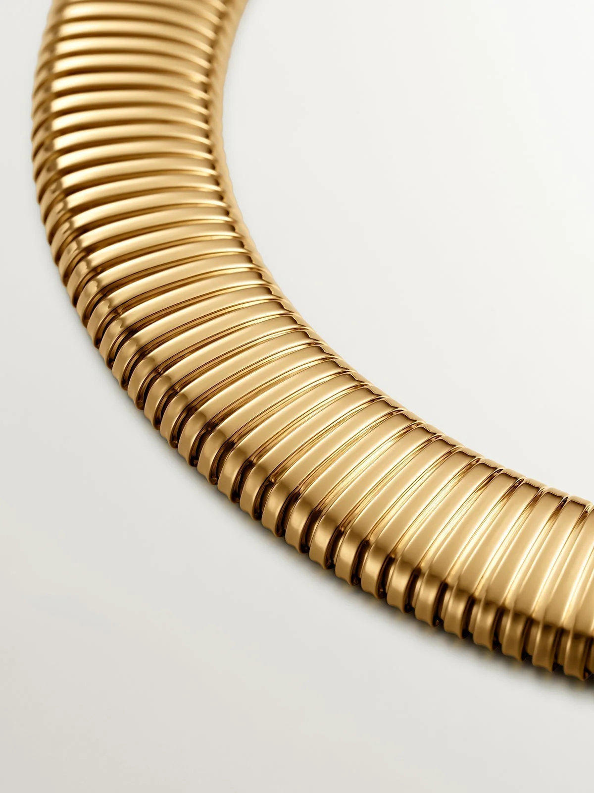 Collar tubogas XL de plata 925 bañada en oro amarillo de 18K - Image 3