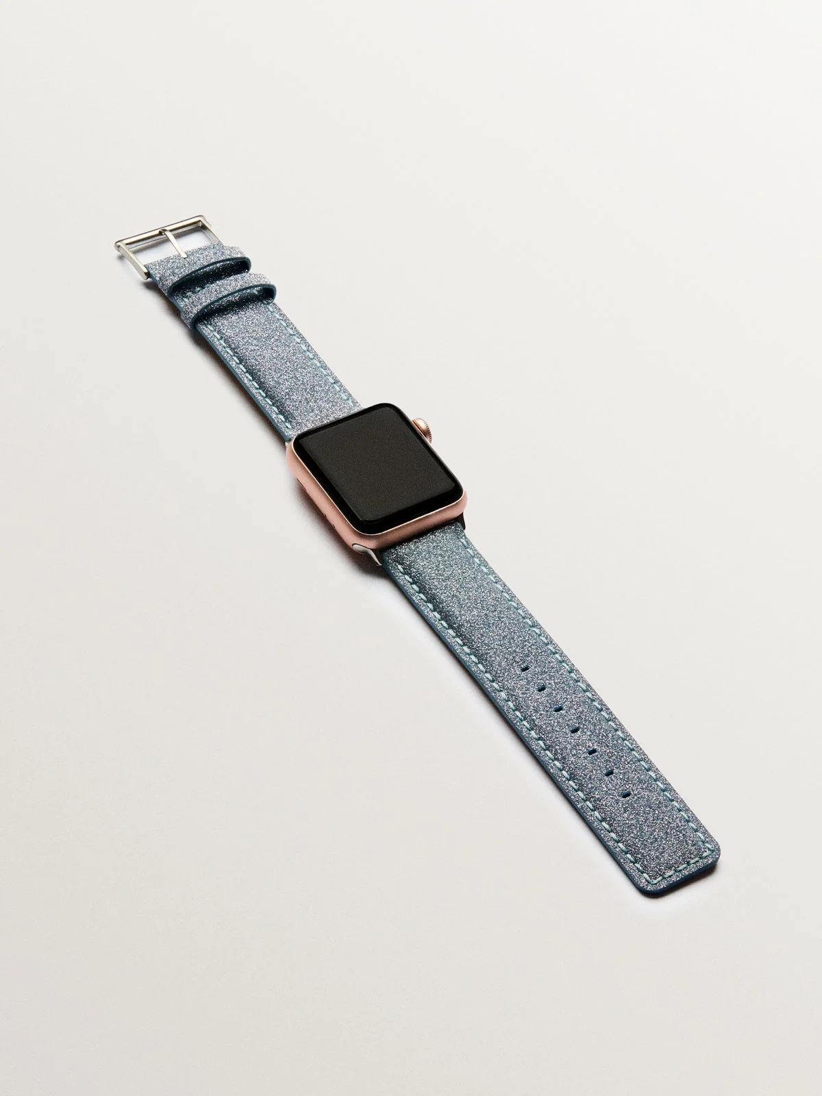 Correa para Apple Watch de cuero gris - Image 3