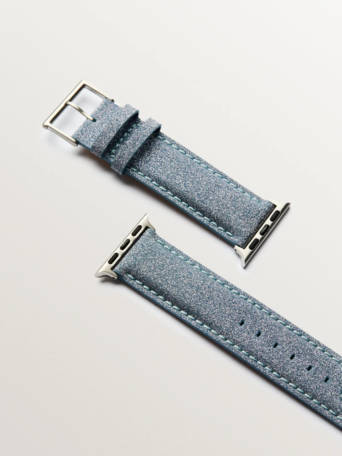Correa para Apple Watch de cuero gris - Image 5
