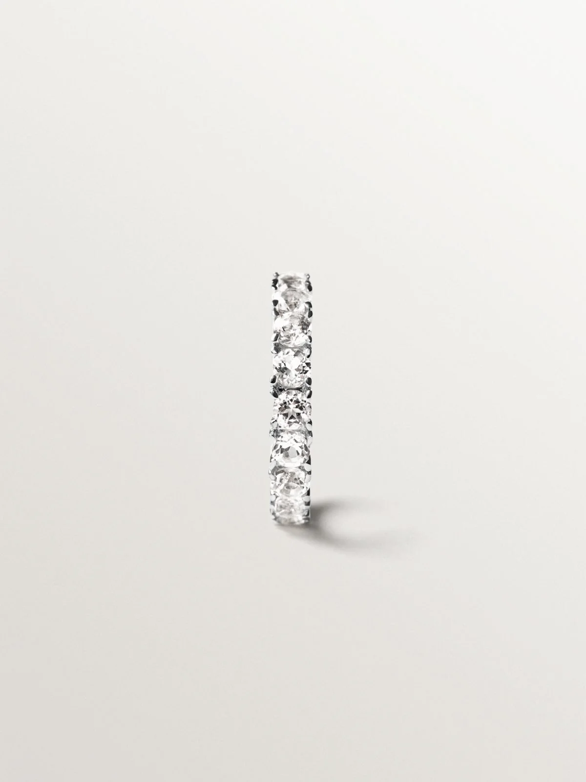 Pendiente earcuff de plata 925 con topacios blancos - Image 3