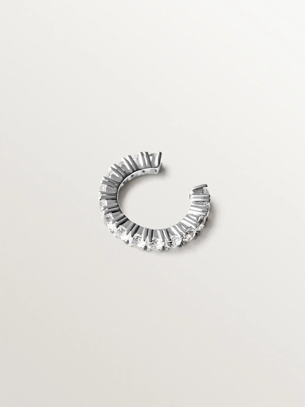 Pendiente earcuff de plata 925 con topacios blancos - Image 5