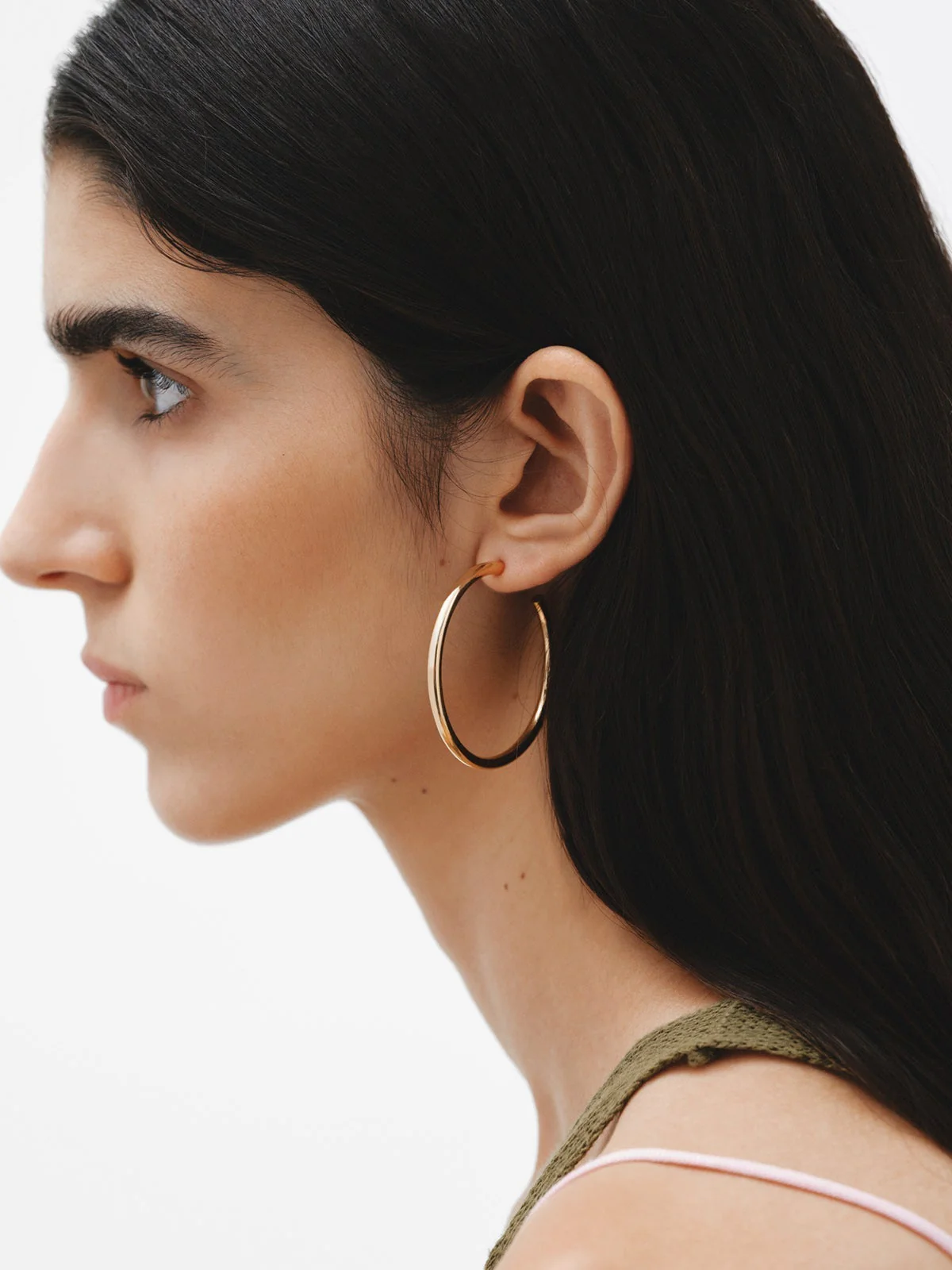 Pendientes de aro grandes de plata 925 bañada en oro amarillo de 18K - Image 3