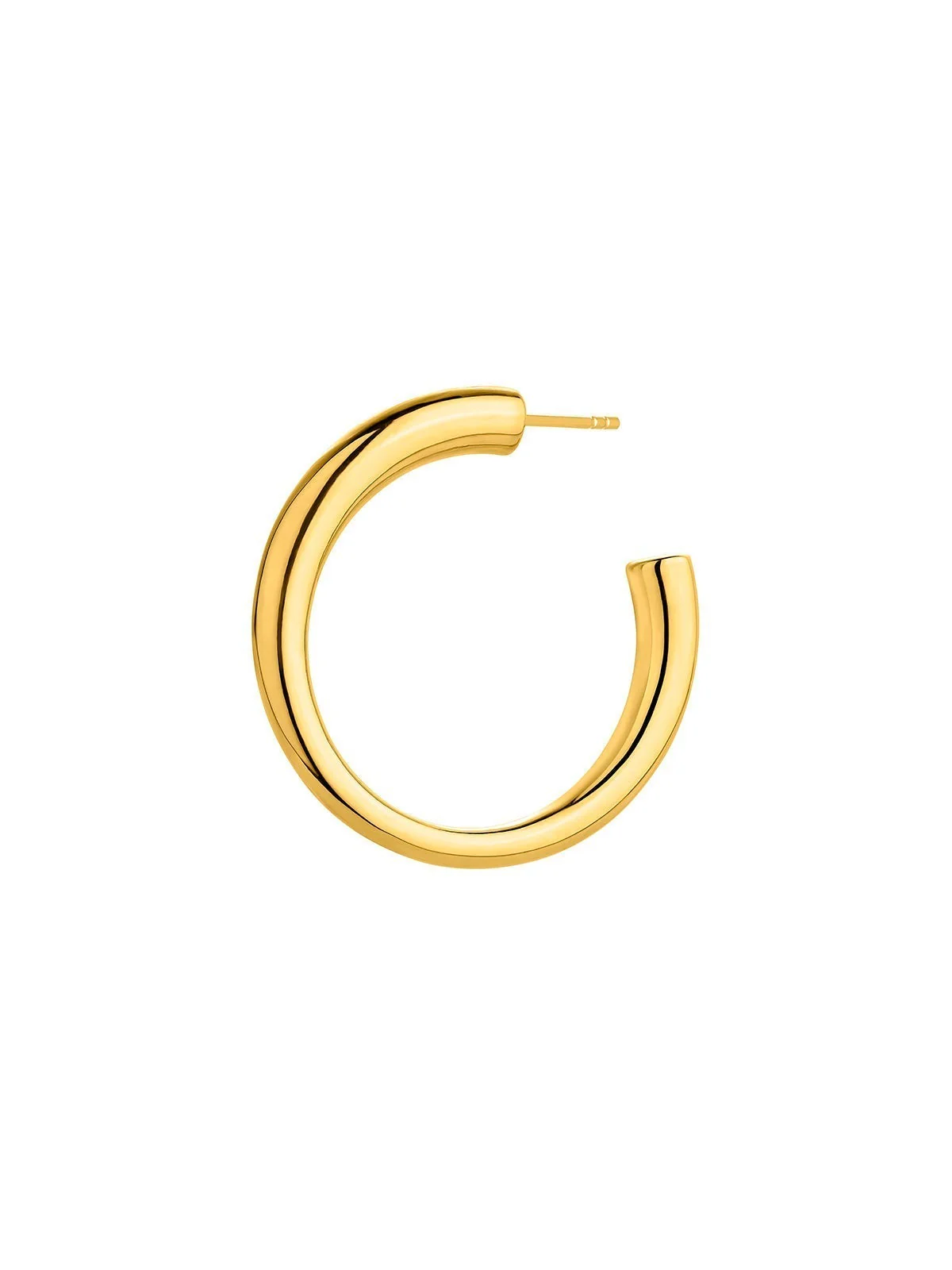 Pendientes de aro grandes de plata 925 bañada en oro amarillo de 18K - Image 3