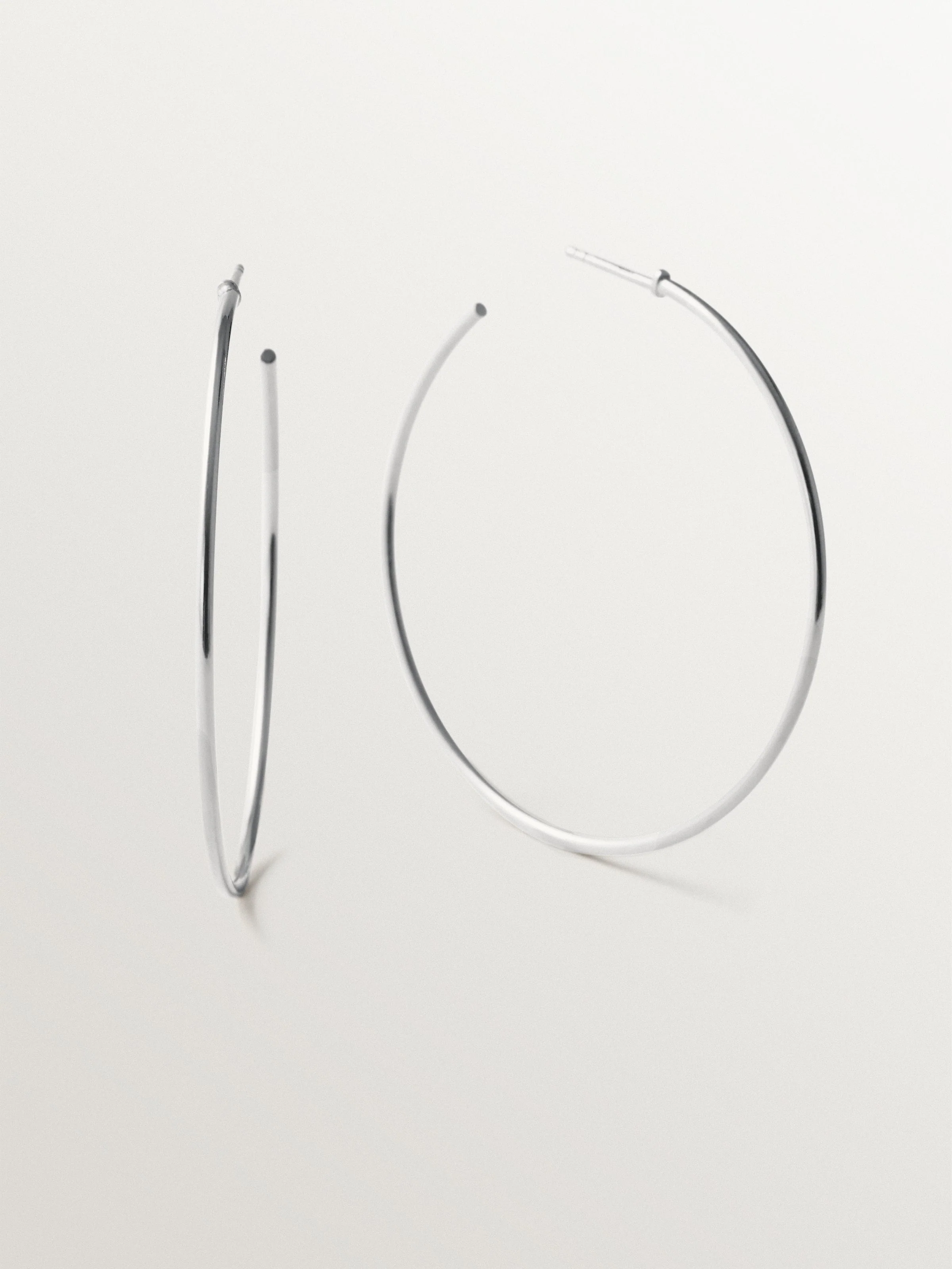 Pendientes de aro grandes de plata 925
