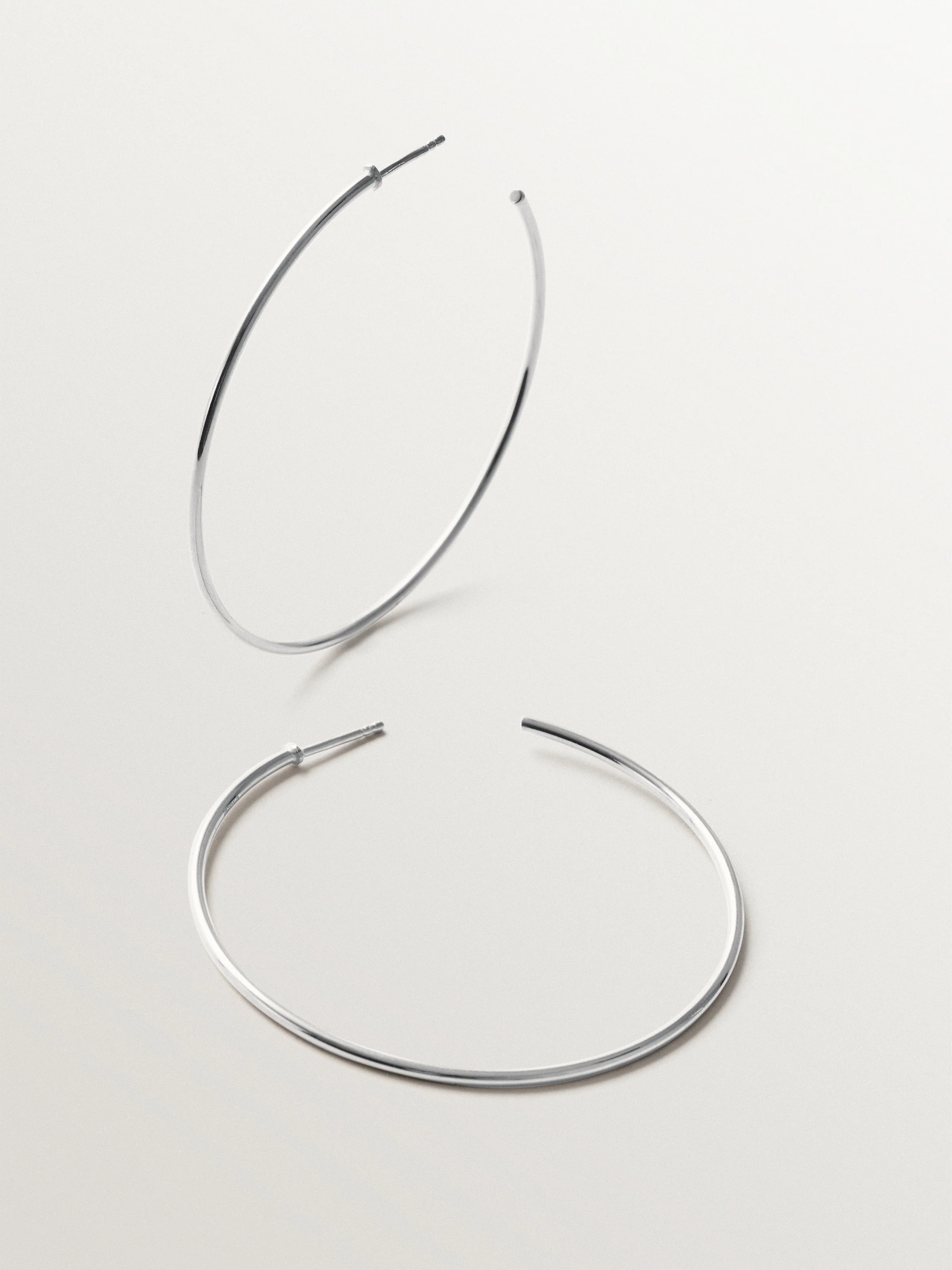 Pendientes de aro grandes de plata 925 - Image 3