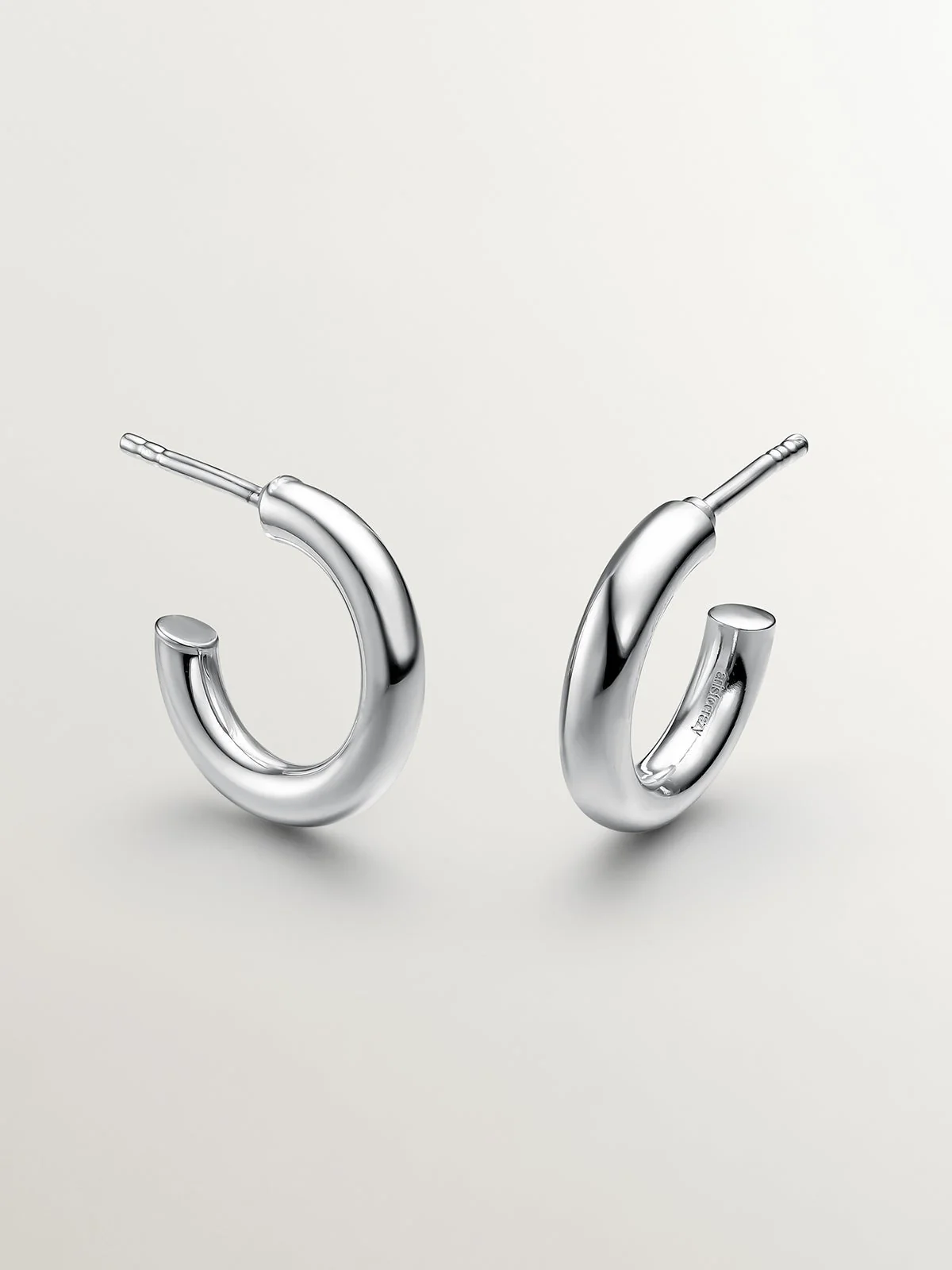 Pendientes de aro pequeños de plata 925 - Image 3