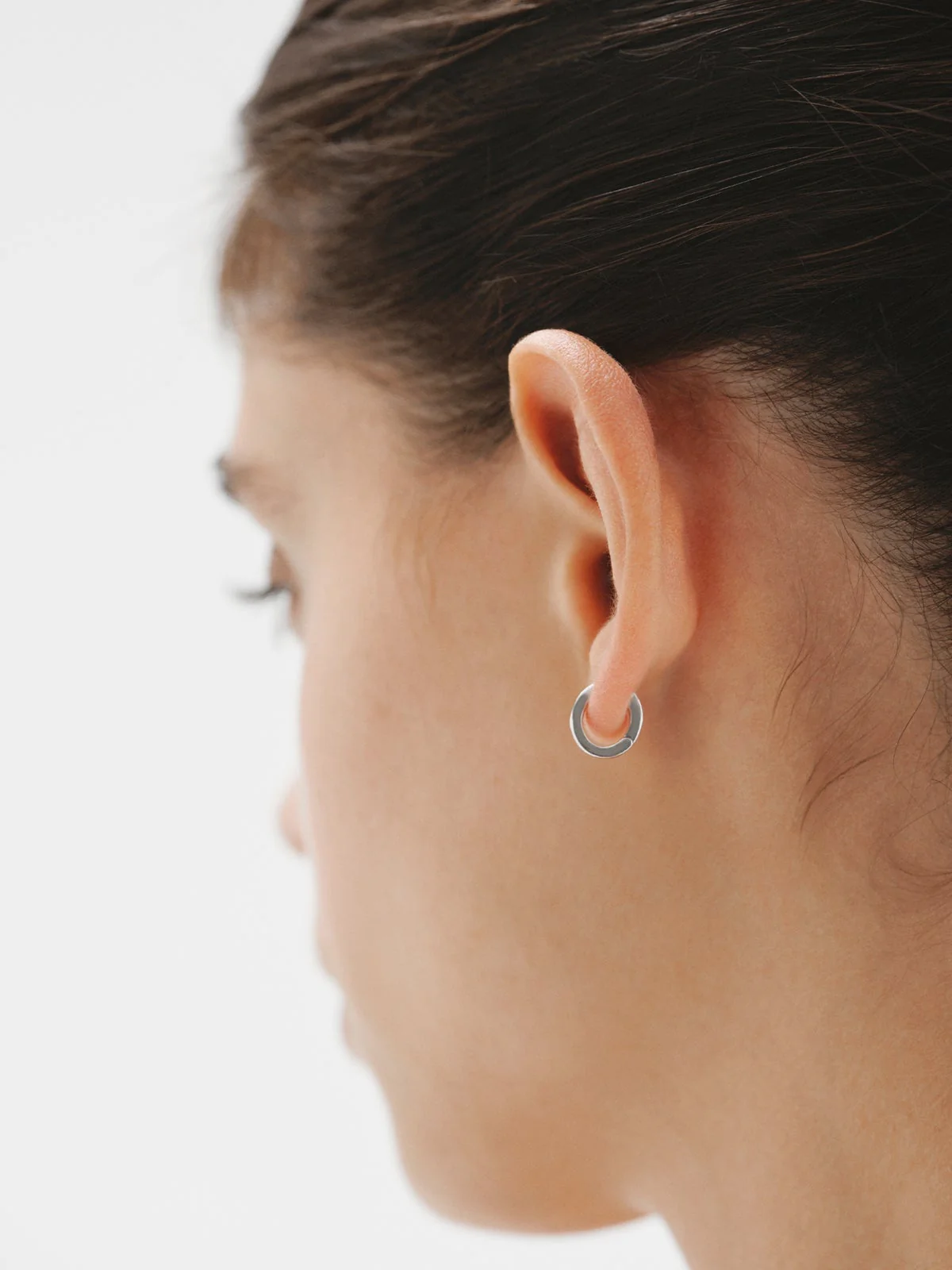 Pendientes de aro pequeños de plata 925 - Image 2