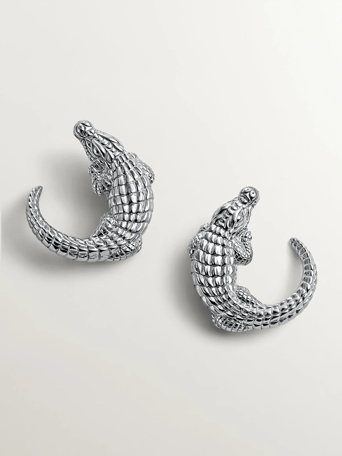 Pendientes de plata 925 con forma de cocodrilo - Image 5