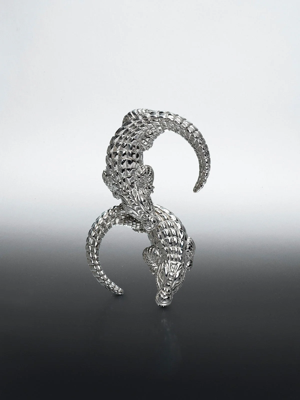Pendientes de plata 925 con forma de cocodrilo - Image 9