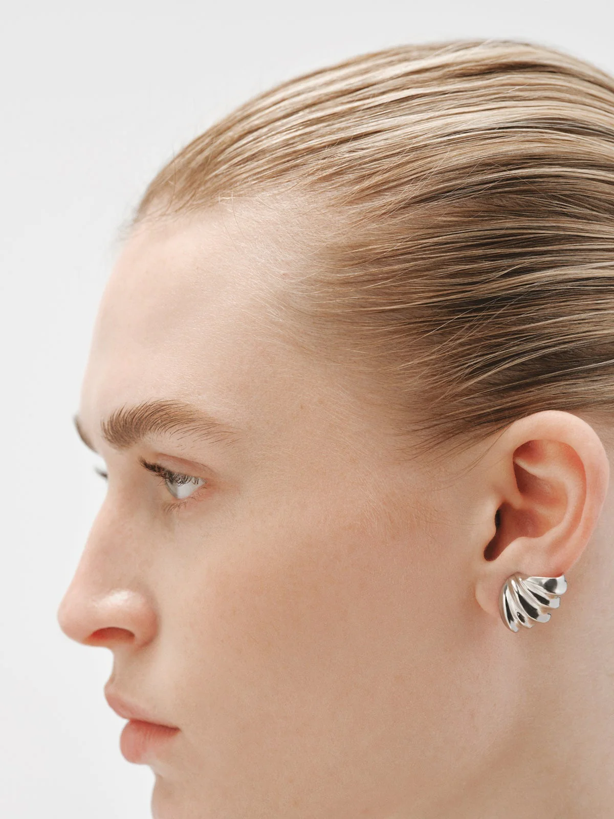 Pendientes de plata 925 con textura - Image 2