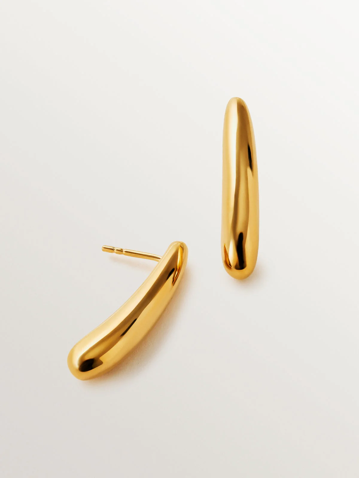 Pendientes largos de plata 925 bañada en oro amarillo de 18K - Image 3