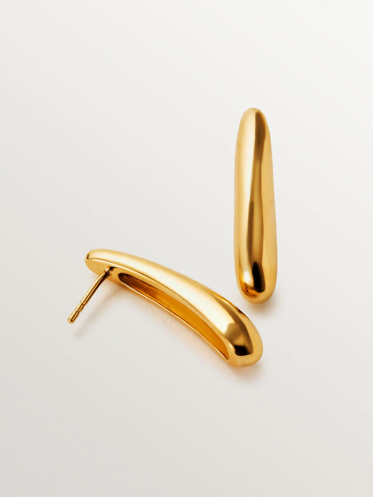 Pendientes largos de plata 925 bañada en oro amarillo de 18K - Image 5