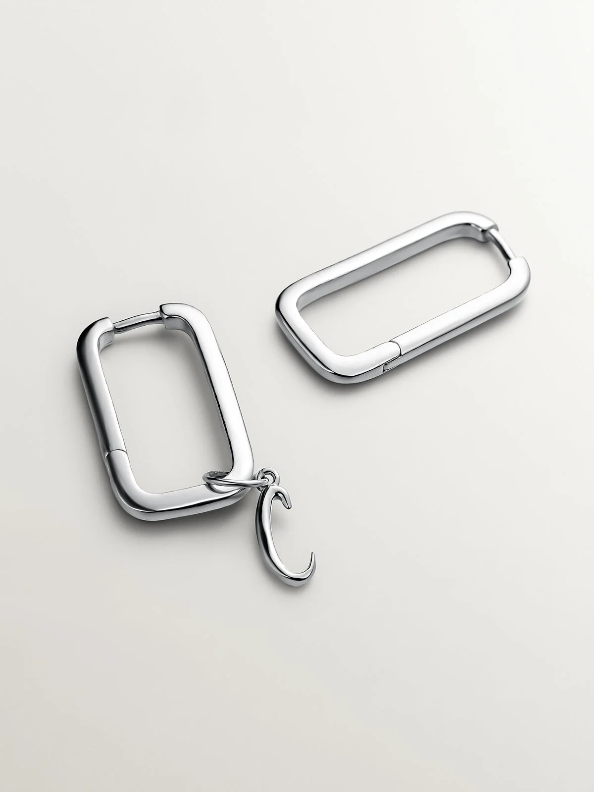 Pendientes rectangulares de plata 925 - Image 5