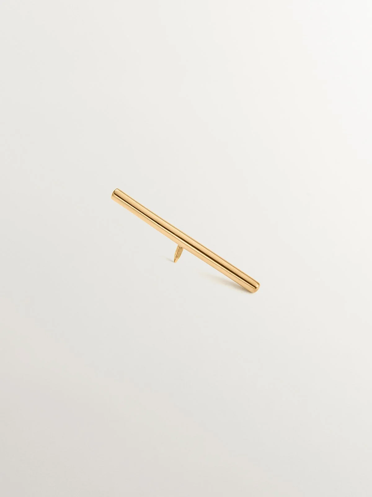 Piercing barra industrial de oro amarillo de 18K - Image 3