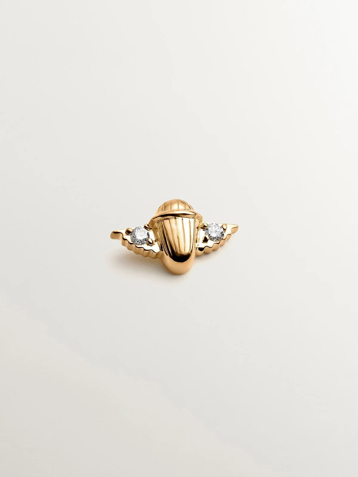 Piercing de oro amarillo de 18K con diamantes en talla brillante