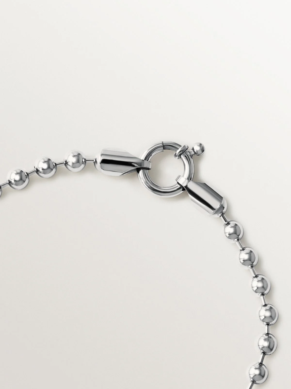 Pulsera de bolitas en plata 925 rodiada - Image 3