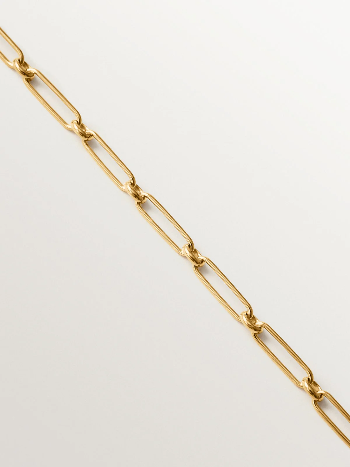 Pulsera de eslabón combinado 17 cm en plata 925 bañada en oro de 18K - Image 5