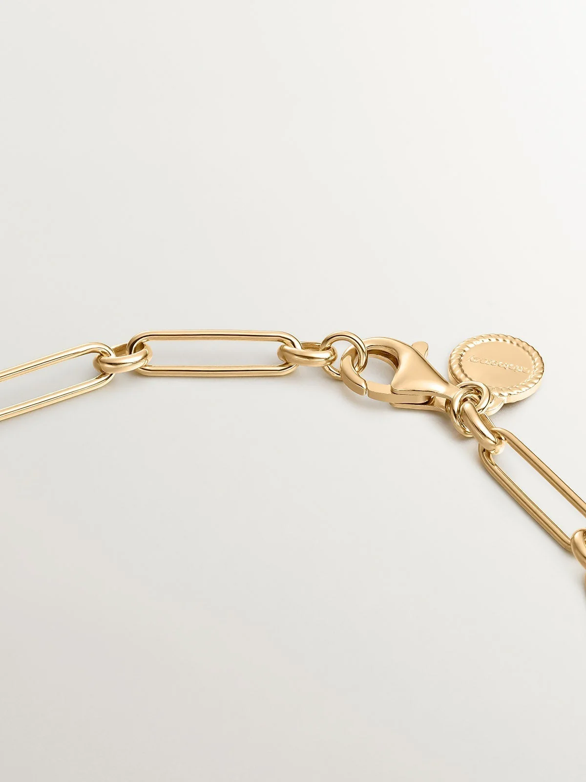 Pulsera de eslabones de plata 925 bañada en oro amarillo de 18K con amatista morada - Image 7