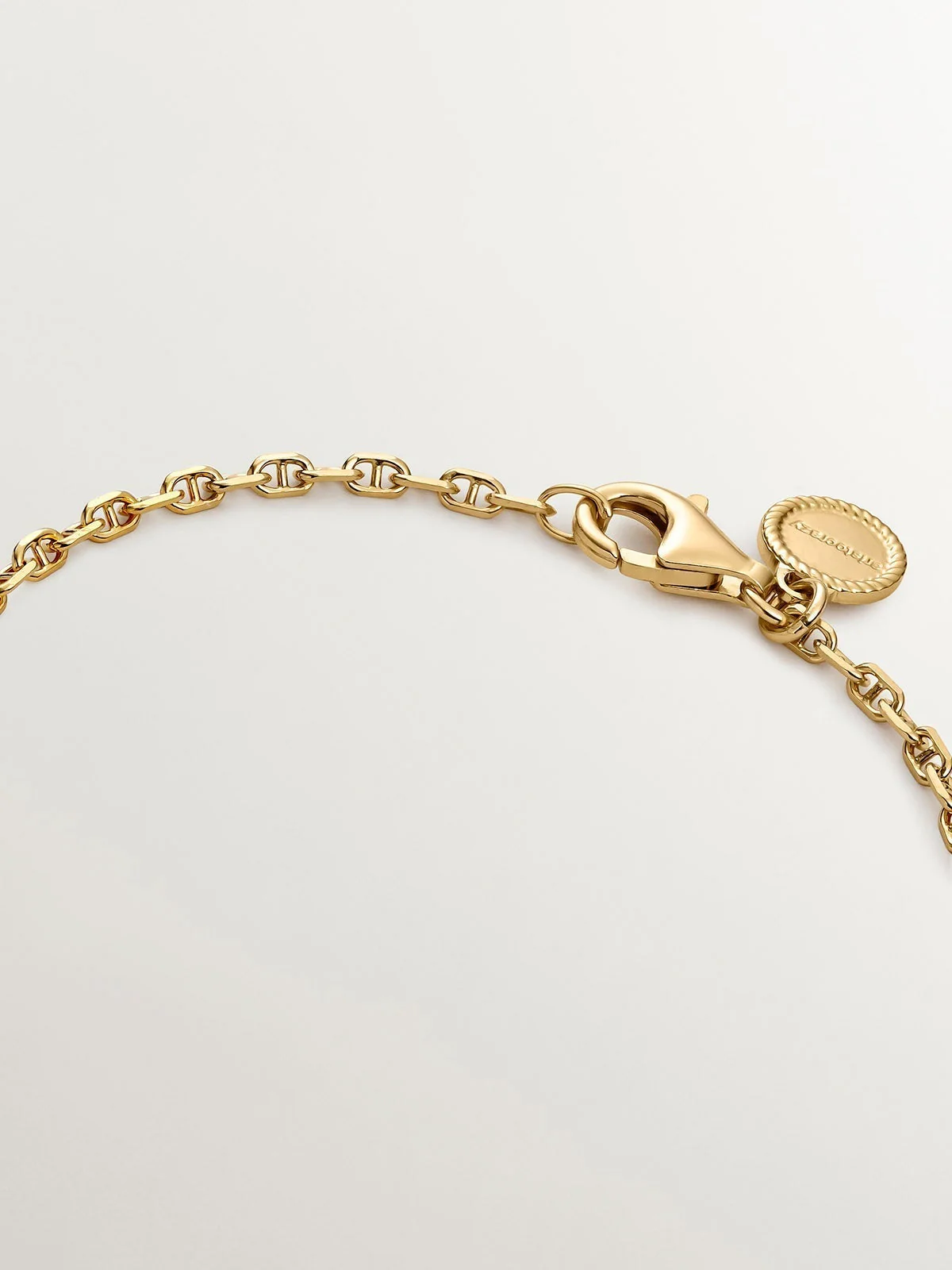 Pulsera de eslabones de plata 925 bañada en oro amarillo de 18K - Image 5