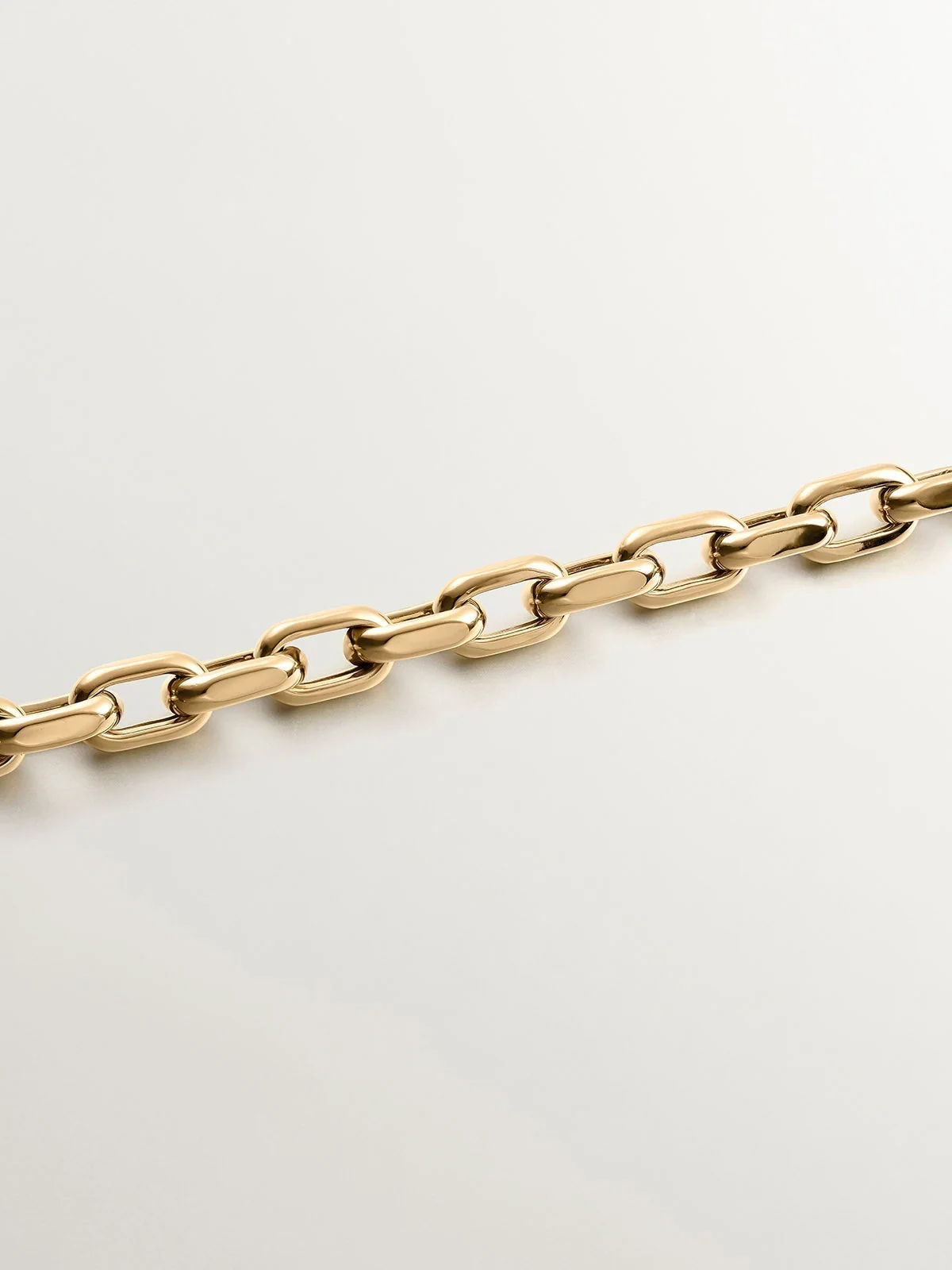 Pulsera de eslabones forza de plata 925 bañada en oro amarillo de 18K - Image 3