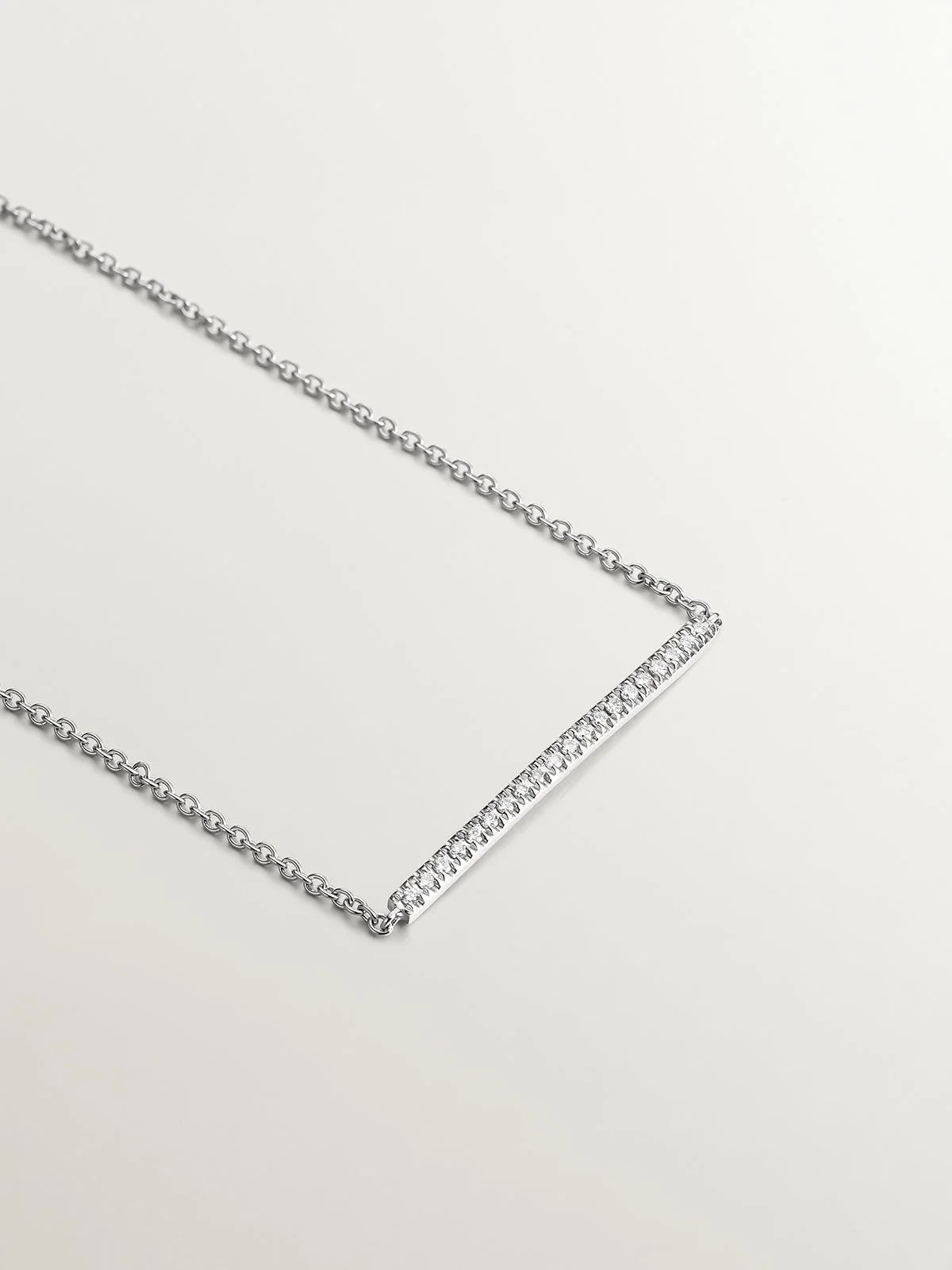 Pulsera de oro blanco de 18K con diamantes en talla brillante - Image 3