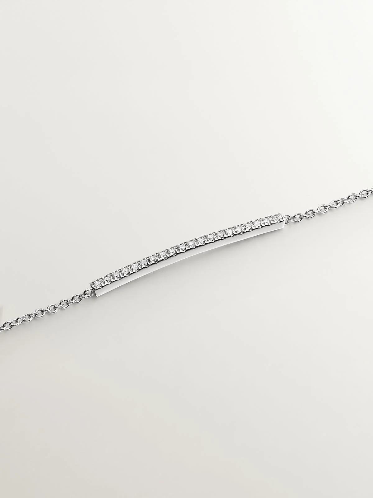 Pulsera de oro blanco de 18K con diamantes en talla brillante - Image 5