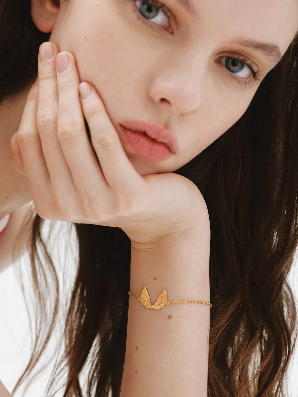 Pulsera de plata 925 bañada en oro amarillo de 18K con alas - Image 4