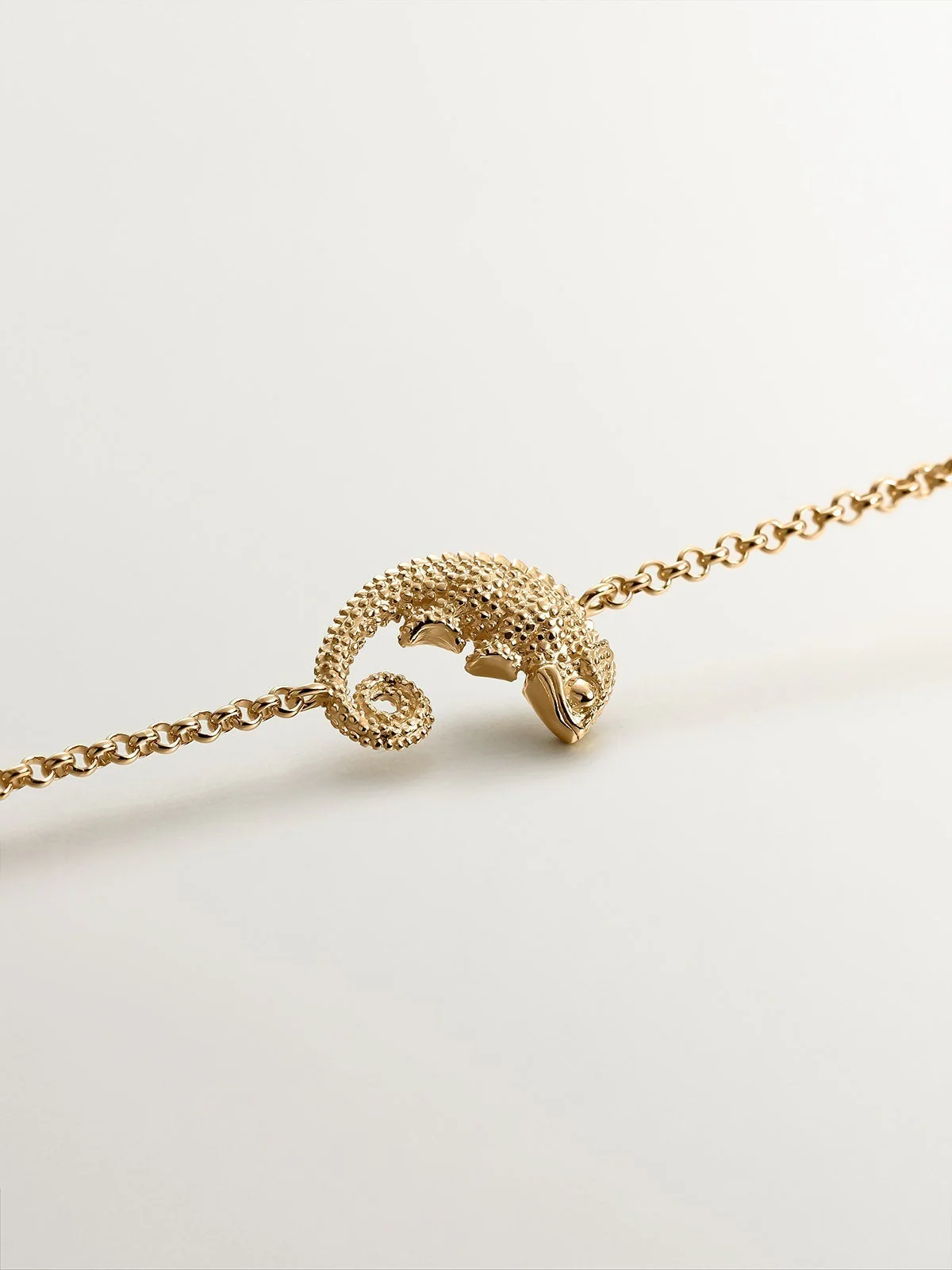 Pulsera de plata 925 bañada en oro amarillo de 18K con camaleón - Image 5