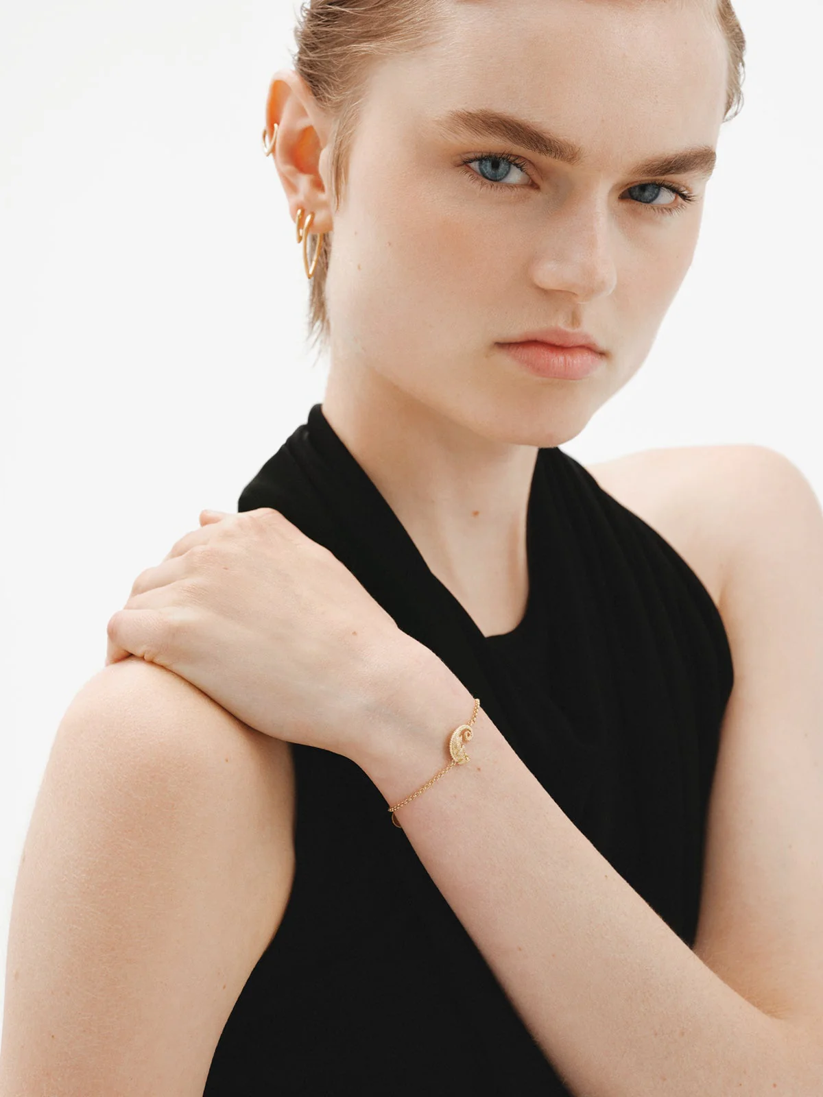Pulsera de plata 925 bañada en oro amarillo de 18K con camaleón - Image 6