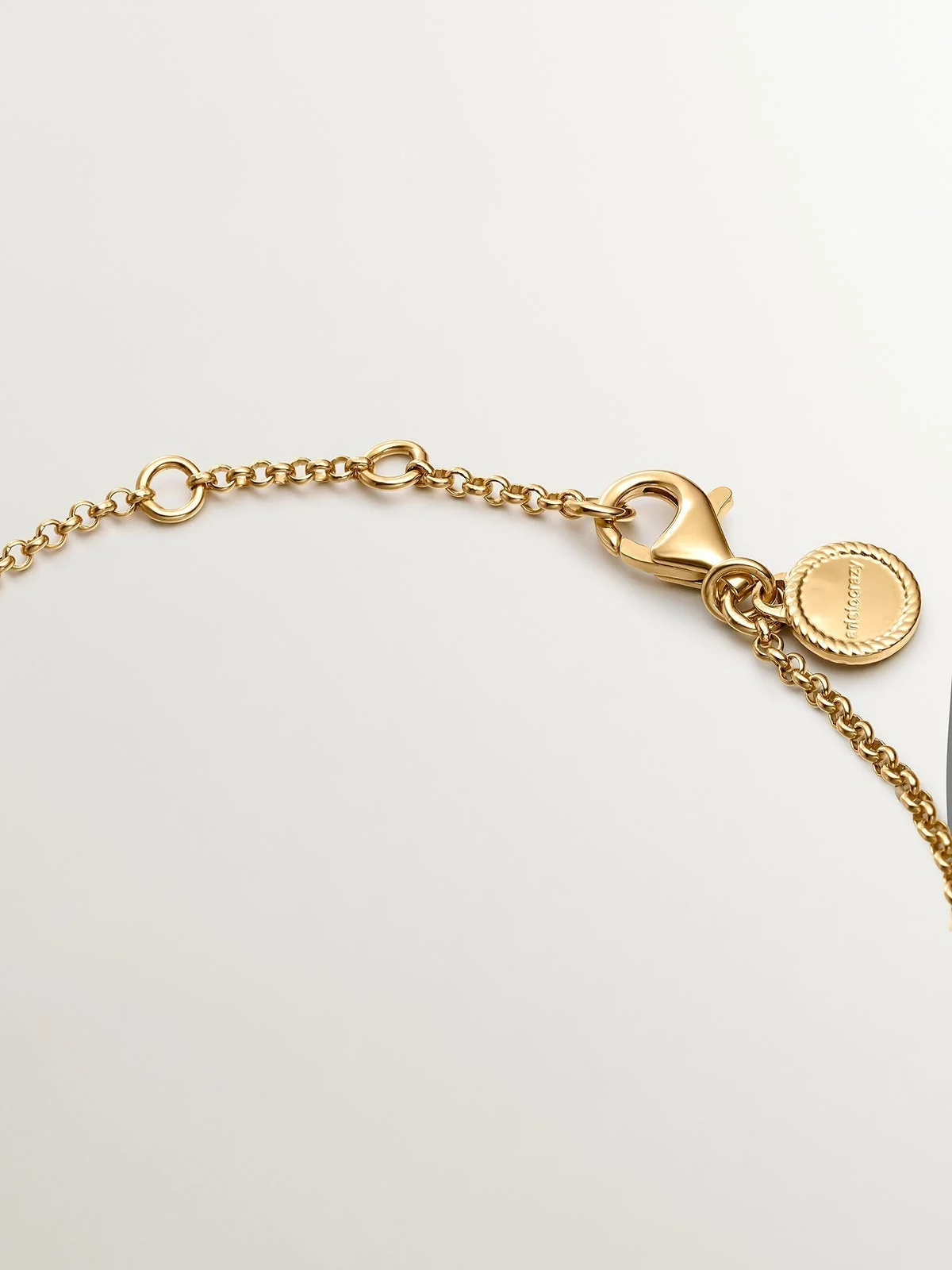 Pulsera de plata 925 bañada en oro amarillo de 18K con caña de bambú - Image 7