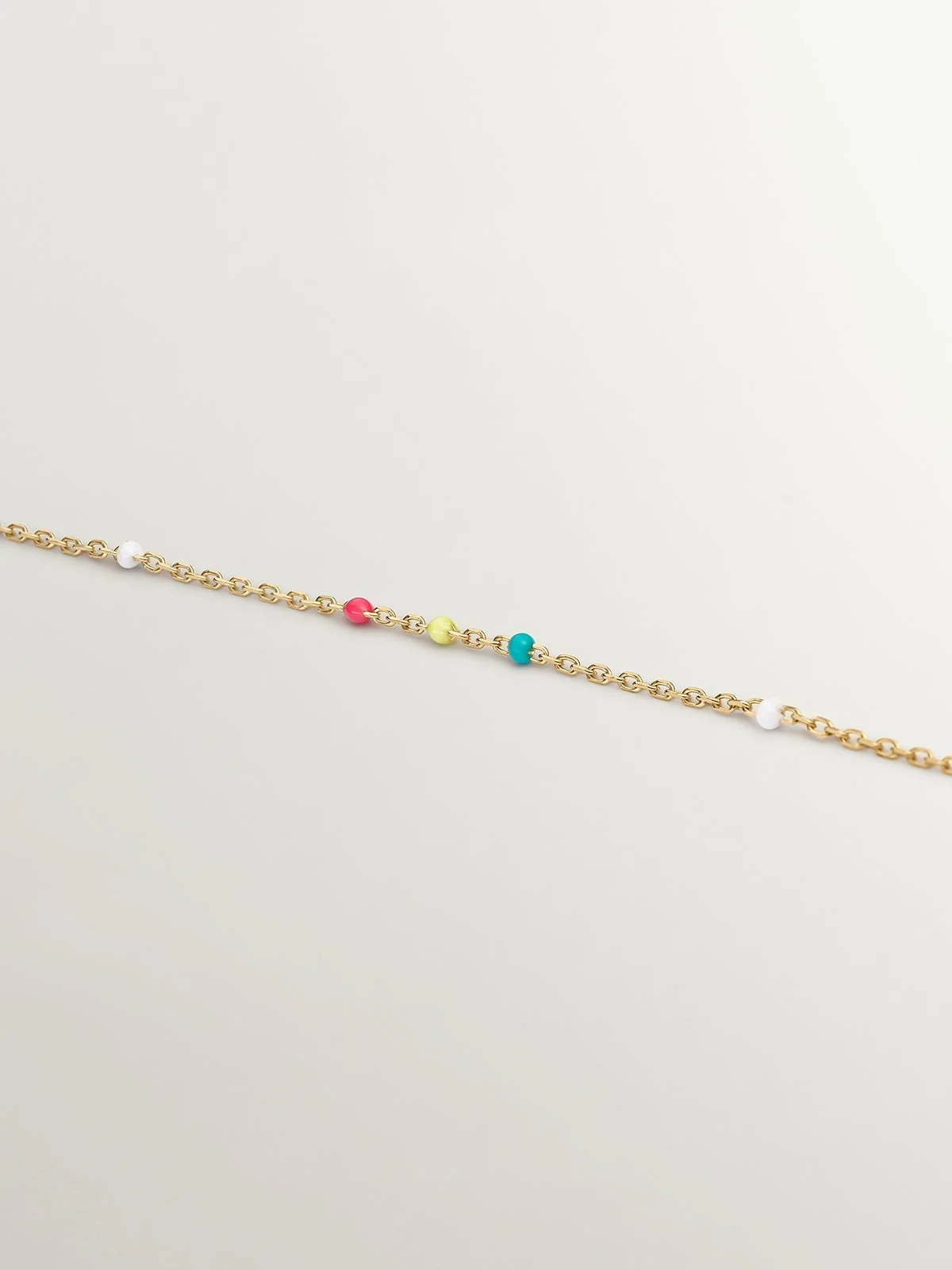 Pulsera de plata 925 bañada en oro amarillo de 18K con esmalte multicolor - Image 3