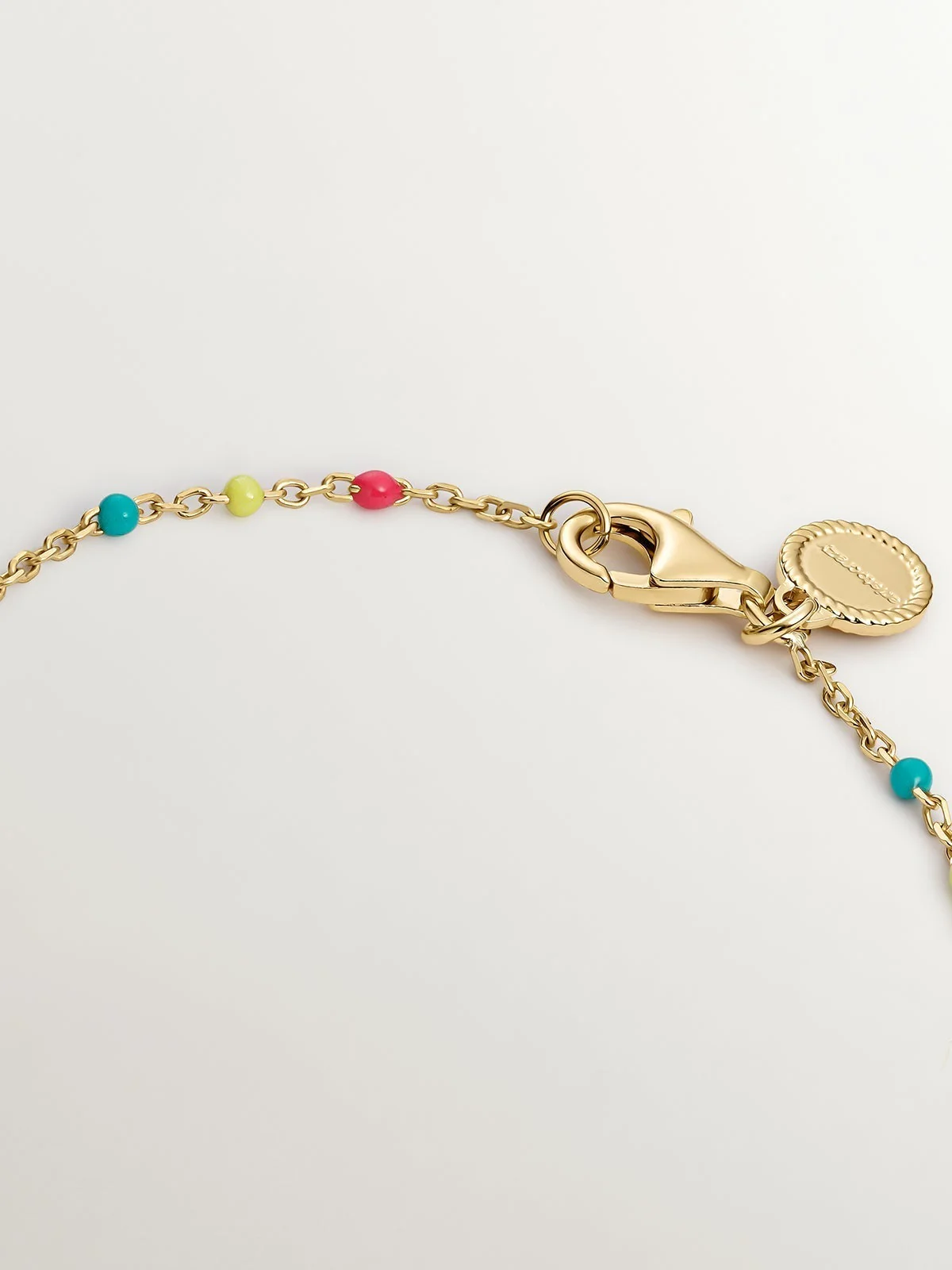 Pulsera de plata 925 bañada en oro amarillo de 18K con esmalte multicolor - Image 5