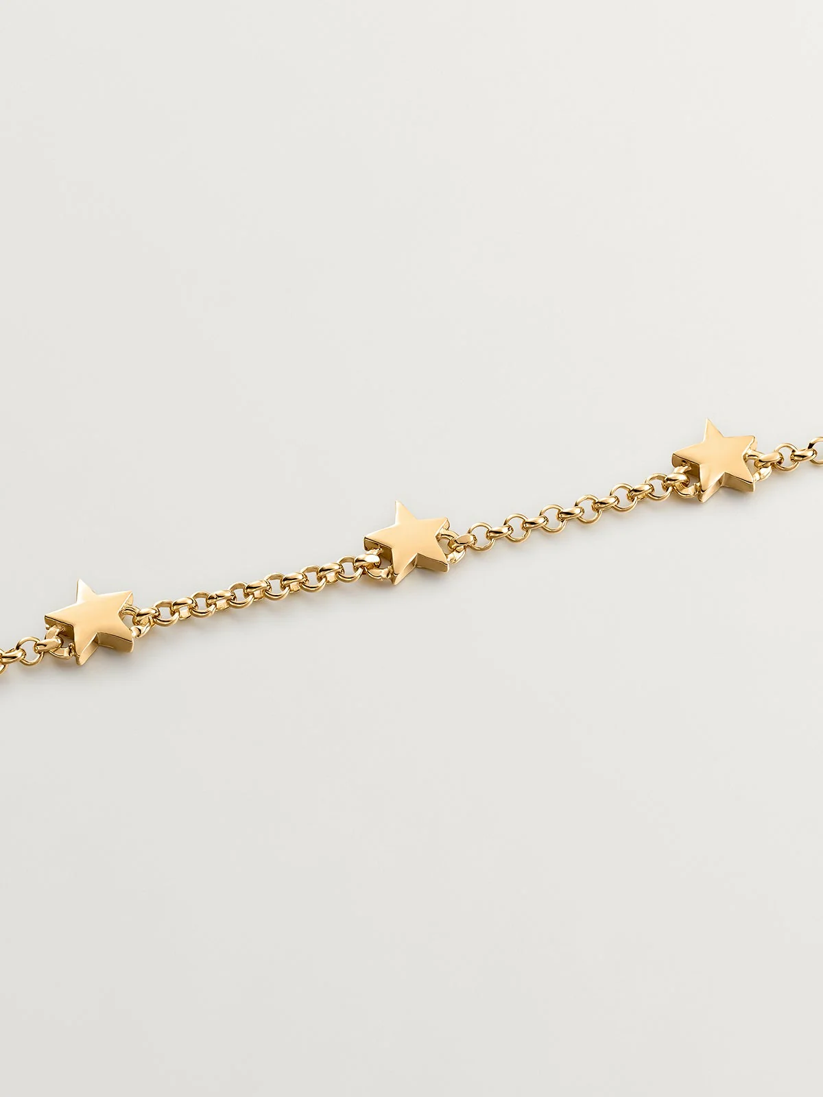Pulsera de plata 925 bañada en oro amarillo de 18K con estrellas - Image 3